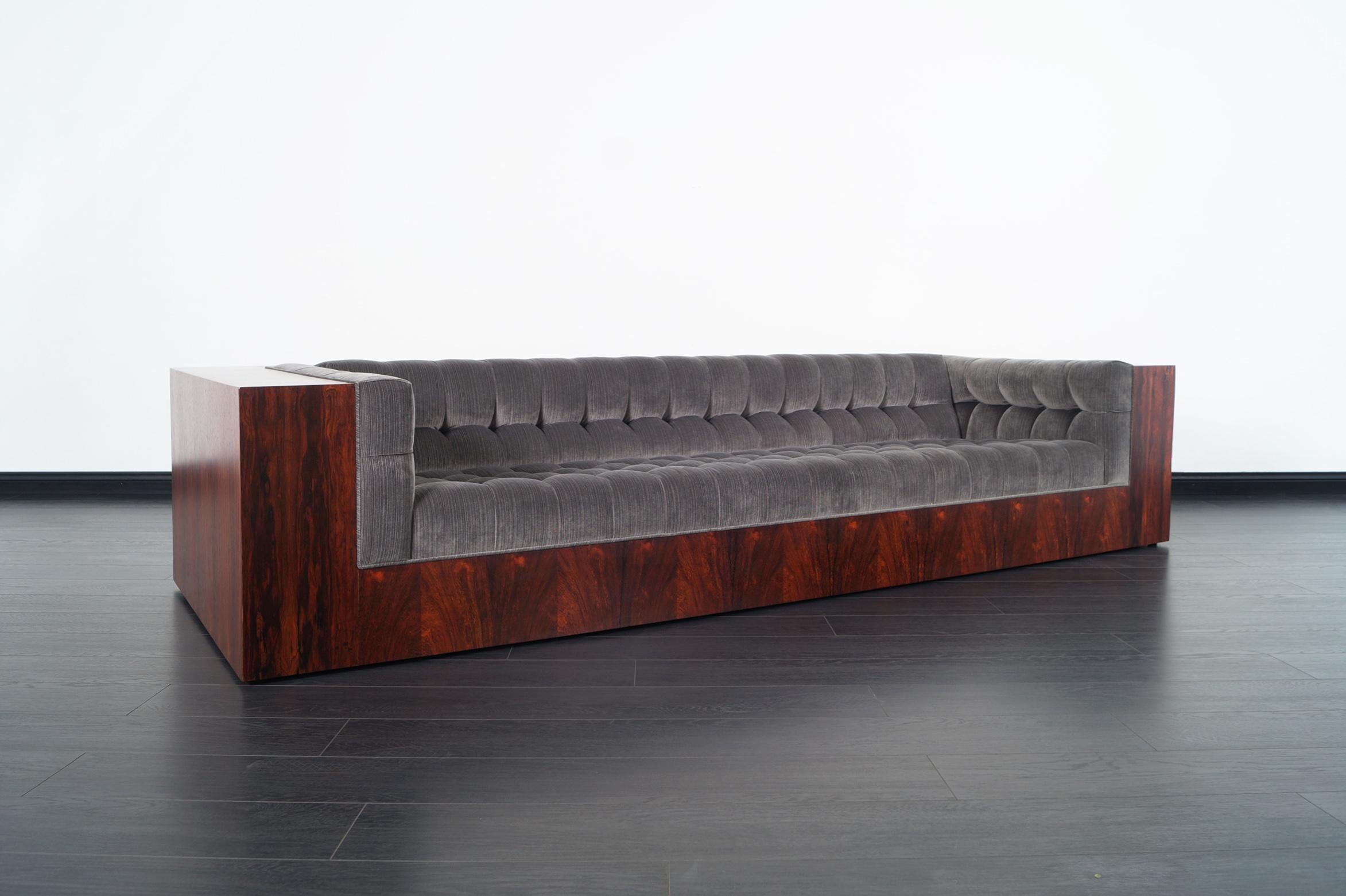 American Thayer Coggin Rosewood Sofa by Milo Baughman