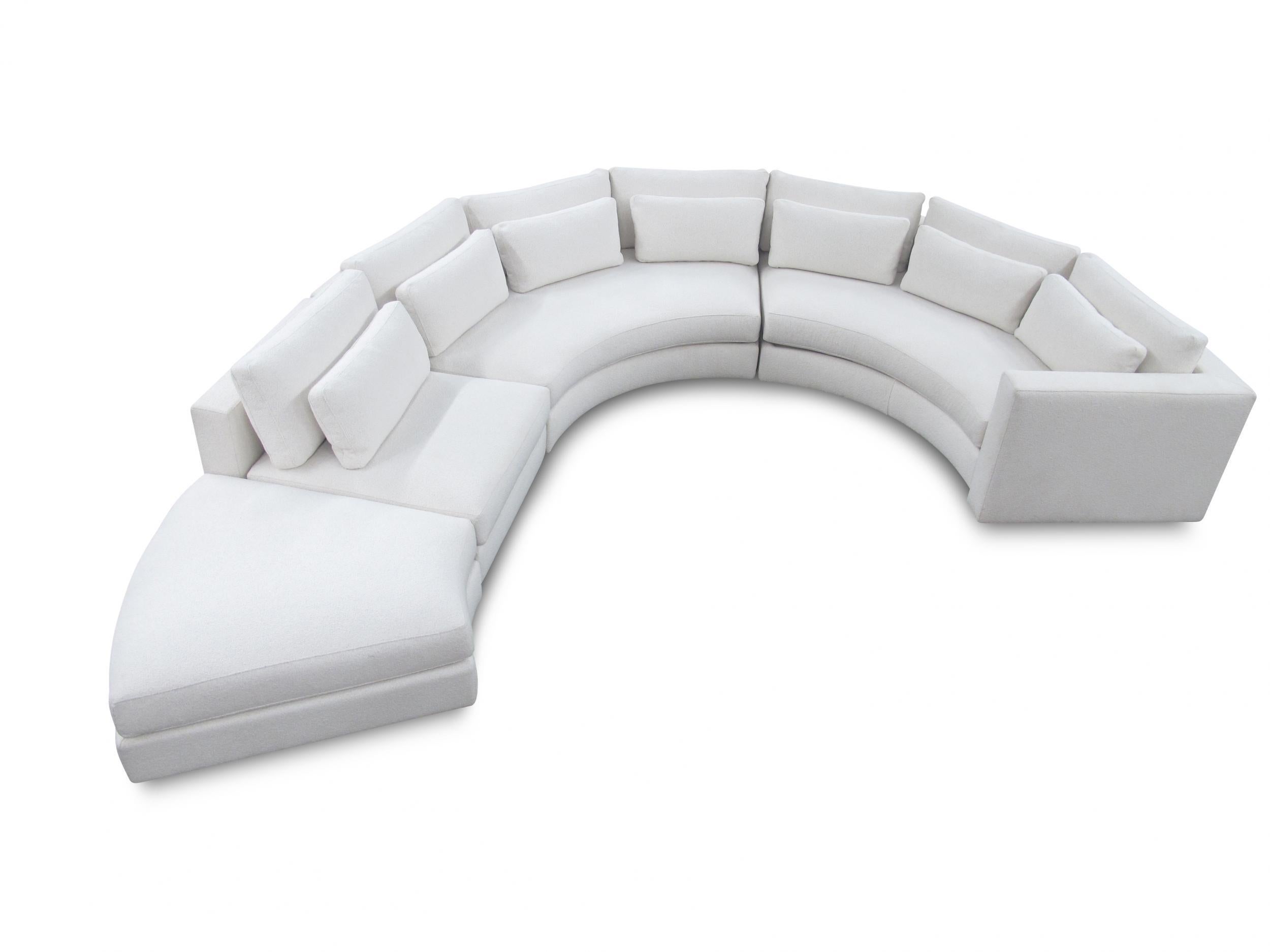 round white sofa