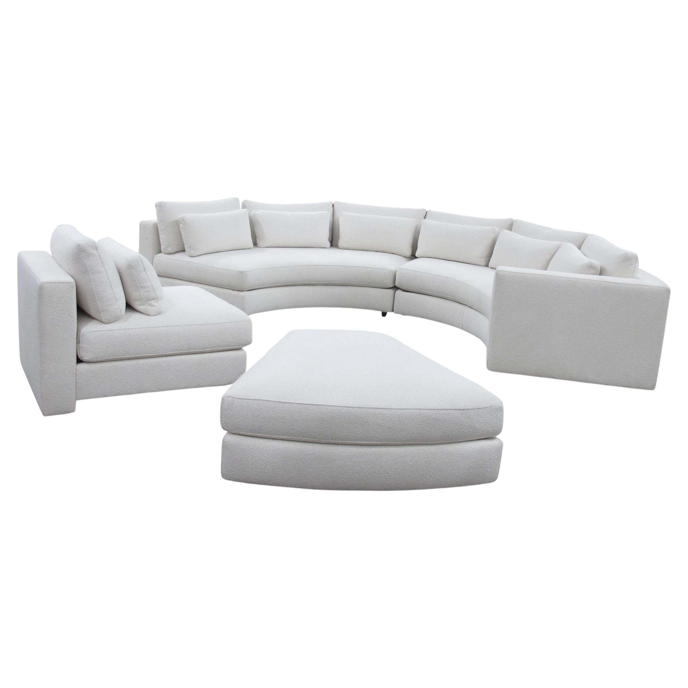 Thayer Coggin Round Sectional Sofa in off White