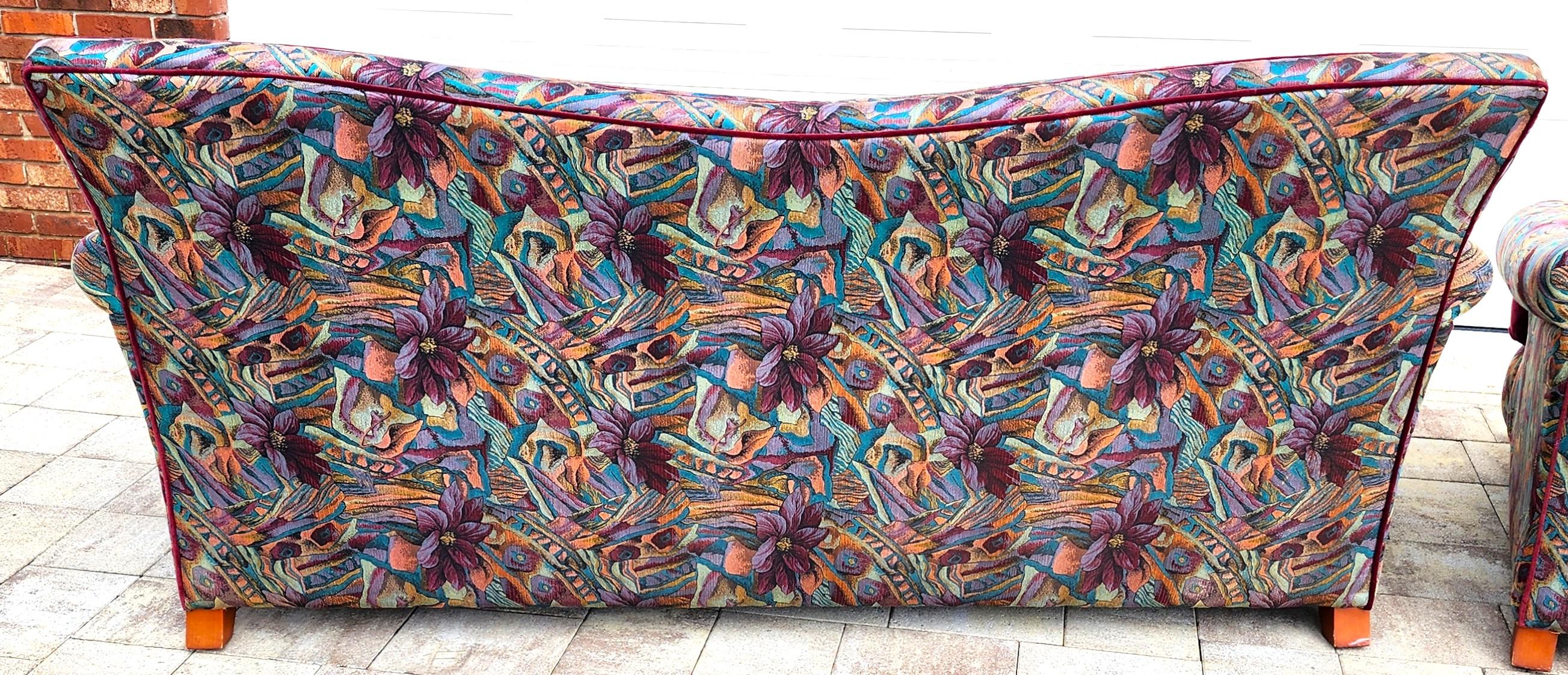 Thayer Coggin Sofas Tropical Pair en vente 4