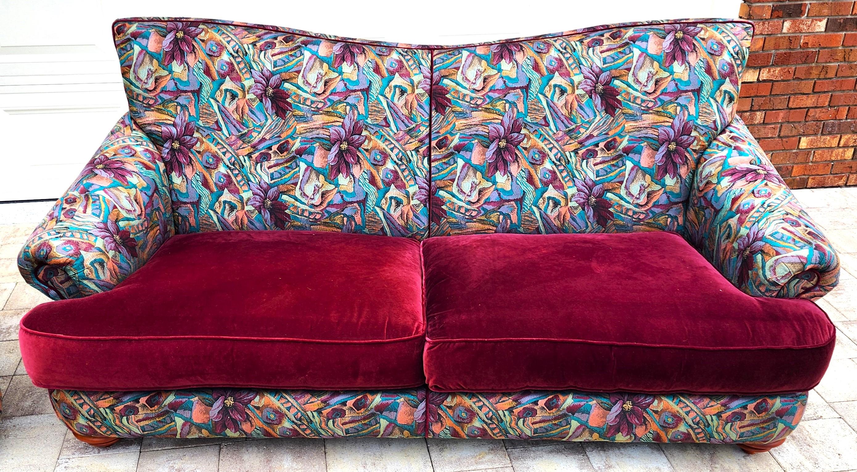 Thayer Coggin Sofas Tropical Pair Bon état - En vente à Lake Worth, FL