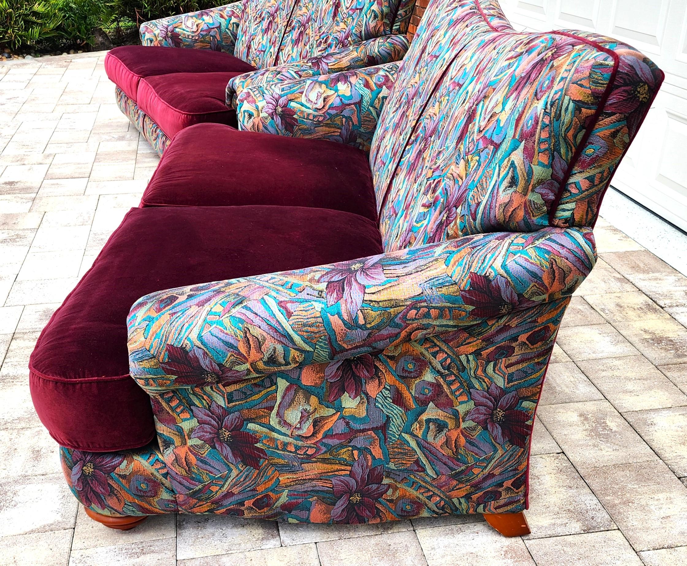Thayer Coggin Sofas Tropical Pair en vente 1