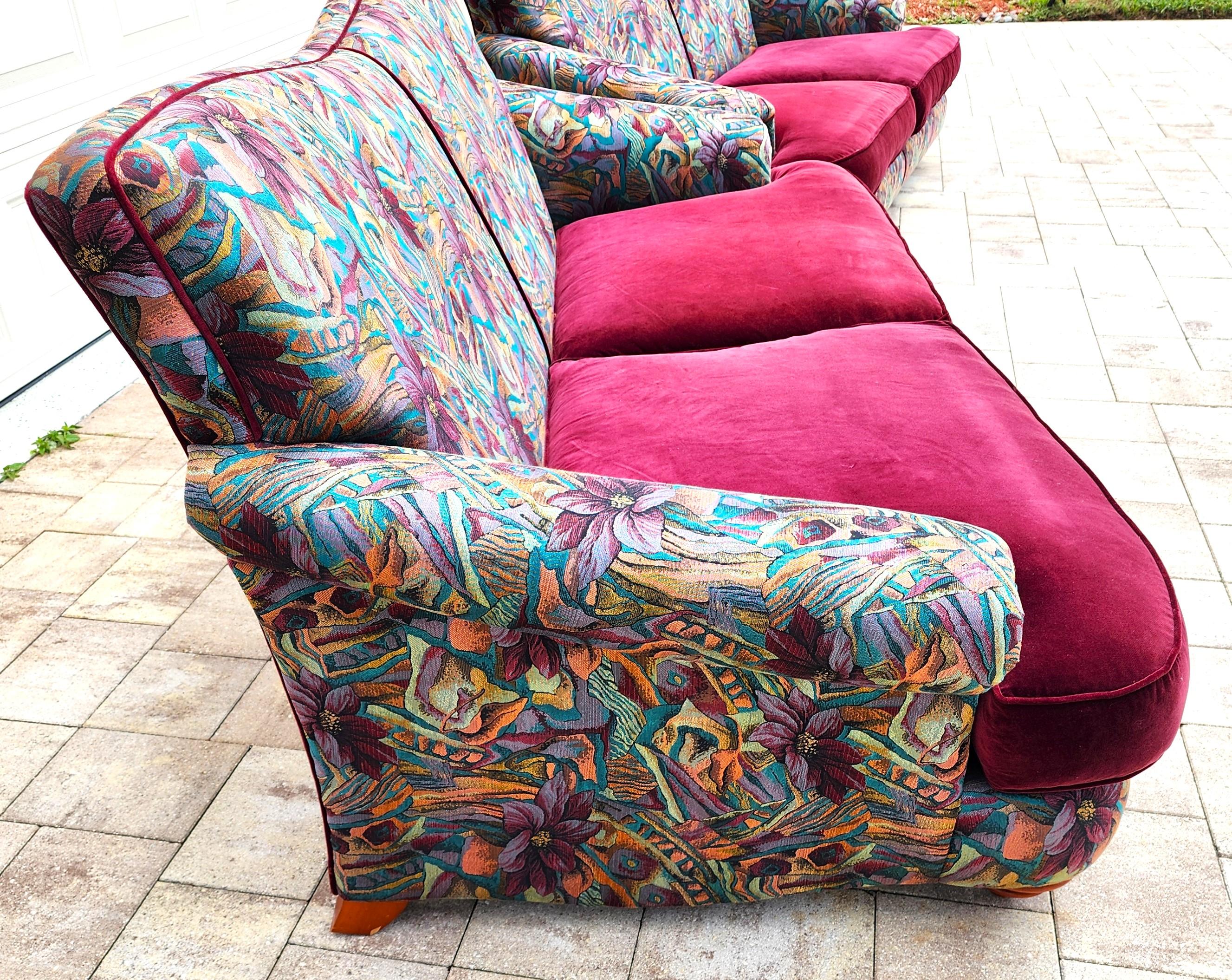 Thayer Coggin Sofas Tropical Pair en vente 2