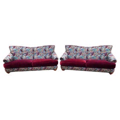 Vintage Thayer Coggin Sofas Tropical Pair