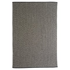 Franco-Teppich aus natürlicher Wolle, schwarzer und grauer Mischung, Thayer Design Studio 
