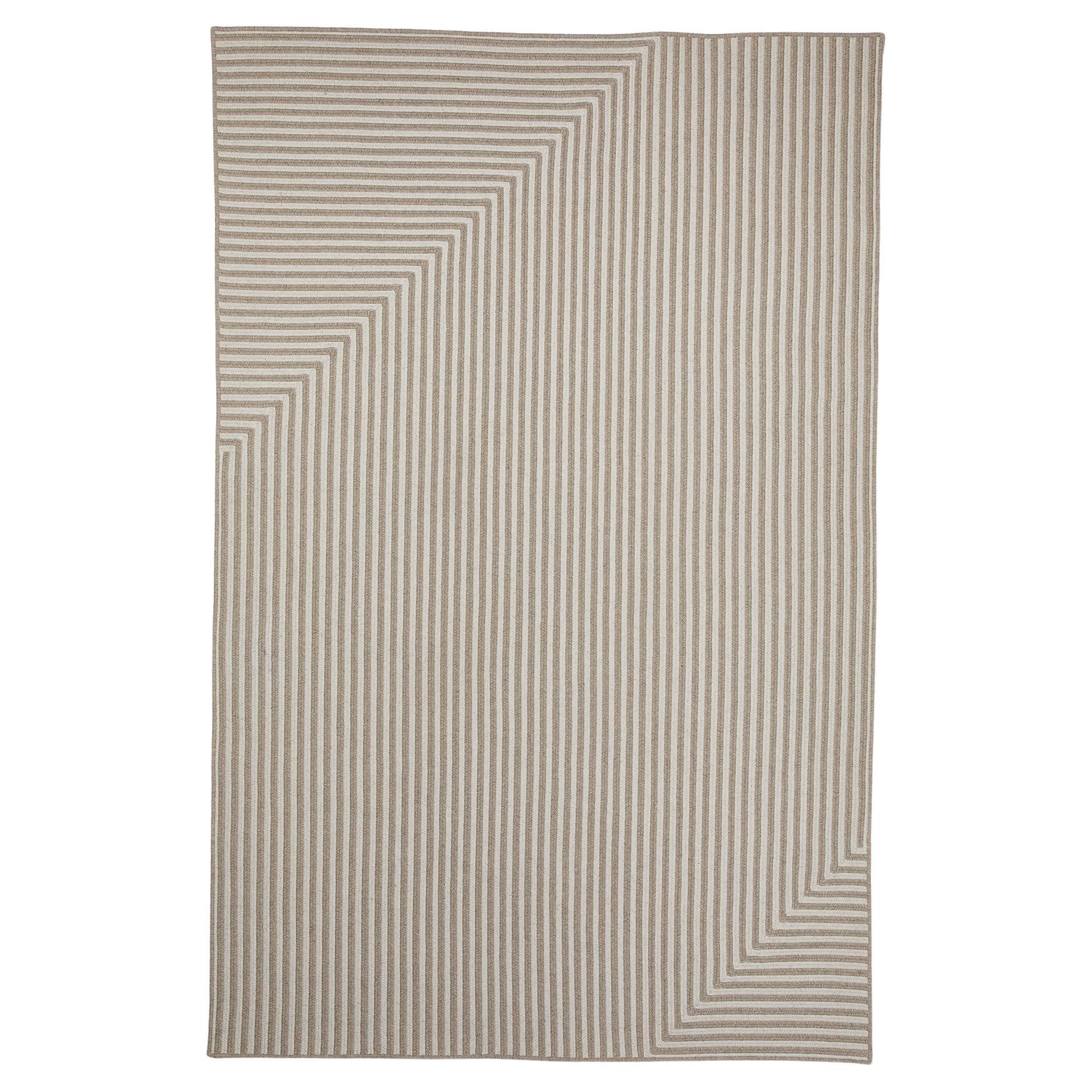 Thayer Design Studio, Natural Wool, Cream and Natural, Z Rug For Sale