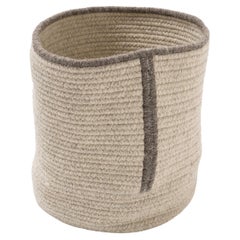 Thayer Design Studio, Natural Wool, Light and Dark Grey, XXL Line Basket