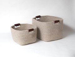 Thayer Design Studio, Natural Wool, Natural, Large Woven Basket