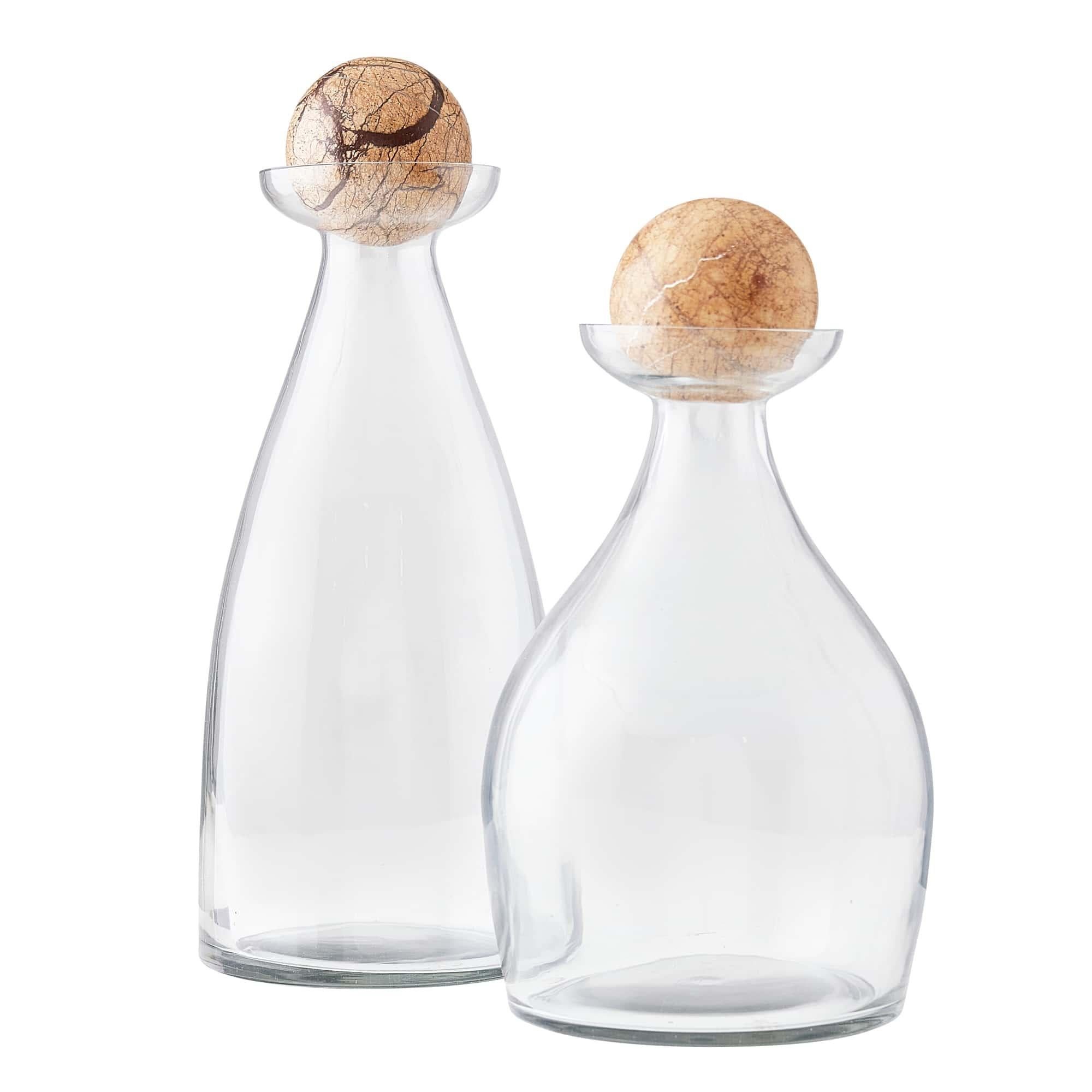 Thayers Decanters, Set of 2 ARI05 - Clear Glass and Marble Indio en venta