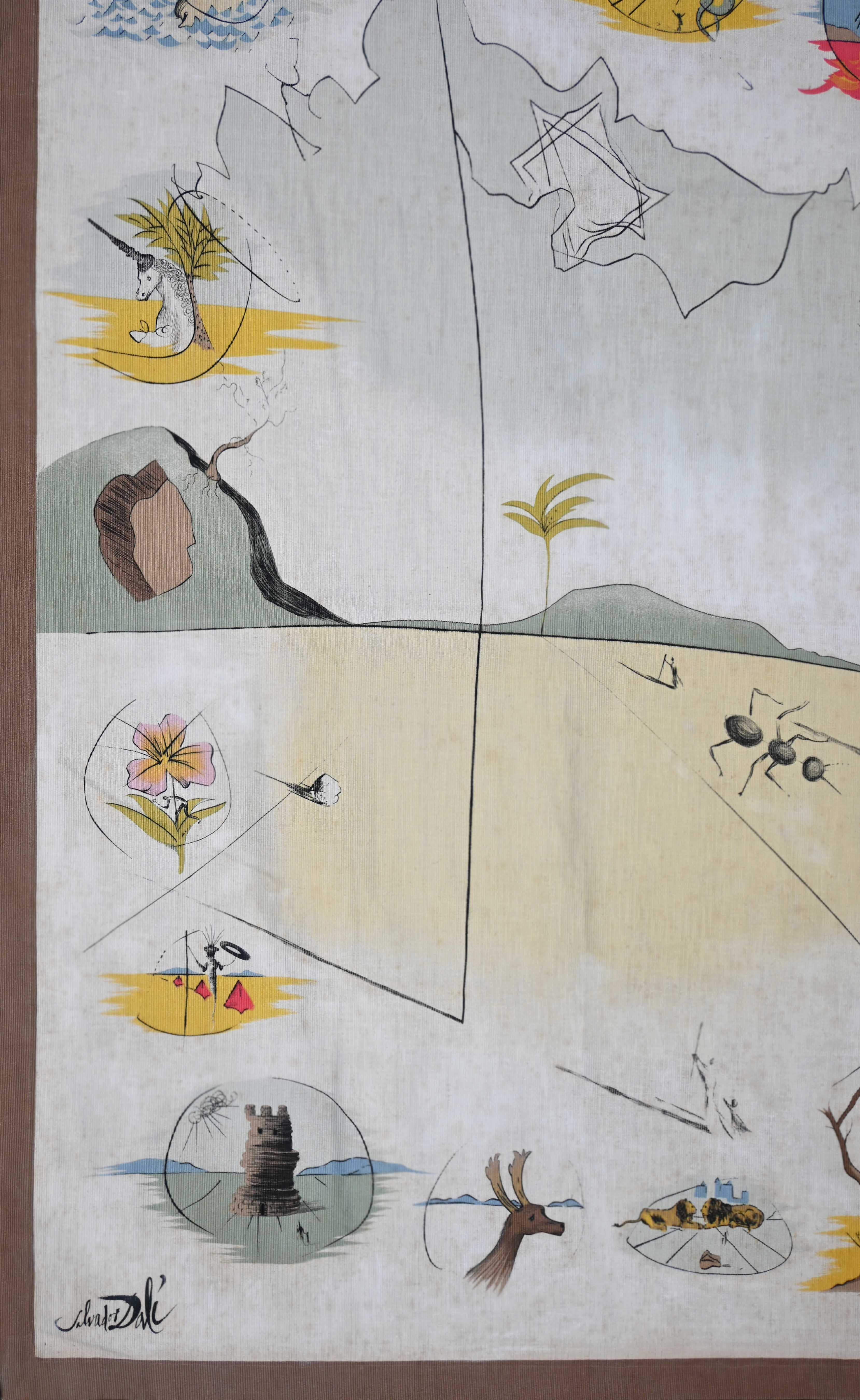 Artistics: Salvador Dalí
Epoca: 20° secolo
Stile: Design anni '50-'60
Condizioni: Condizioni perfette
Materiale: Arazzo
Larghezza: 130 cm
Altezza: 180 cm
Profondità: 1 cm

Le 12 tribù di Israel, Salvador Dalí - Arazzo con documentazione completa