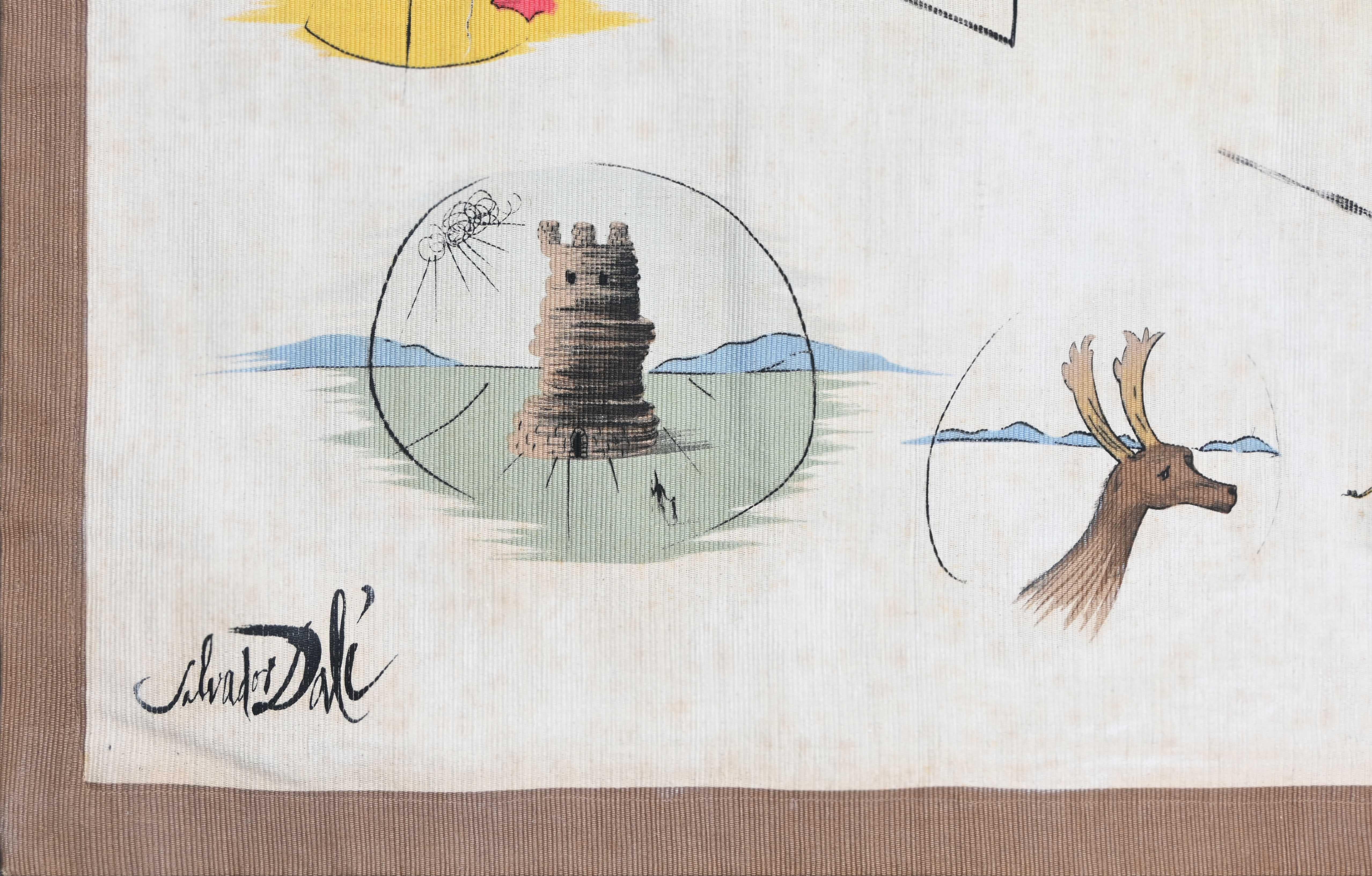 Dipinto a mano Le 12 tribù di Israel, arazzo di Salvador Dalí Certificato notarile -N° 1468 in vendita