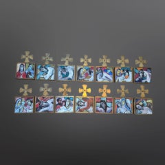 Die 14 Stationen des Kreuzweges, gemalt von Jan Mammen, Niederlande 1961