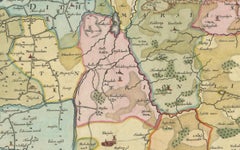 The 17th Century Map of Northern Dithmarschen and Its Towns in Germany