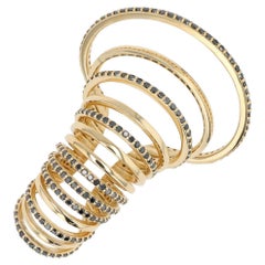 La manchette d'oreille multi-boucles en or jaune 18K par Fern Freeman