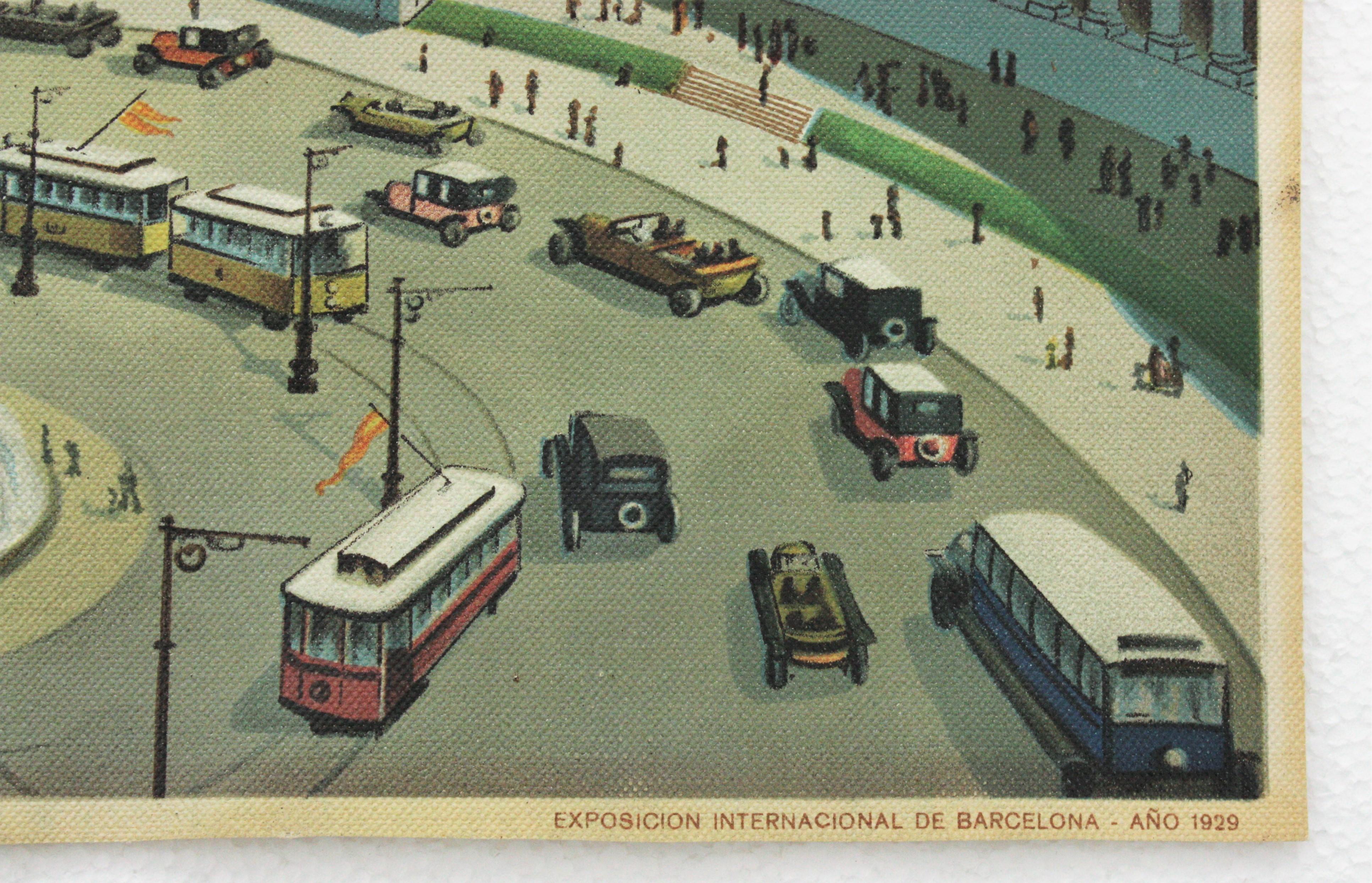 The 1929 Barcelona International Exposition, Print on Canvas For Sale 3