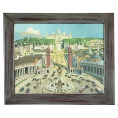 Used The 1929 Barcelona International Exposition, Print on Canvas