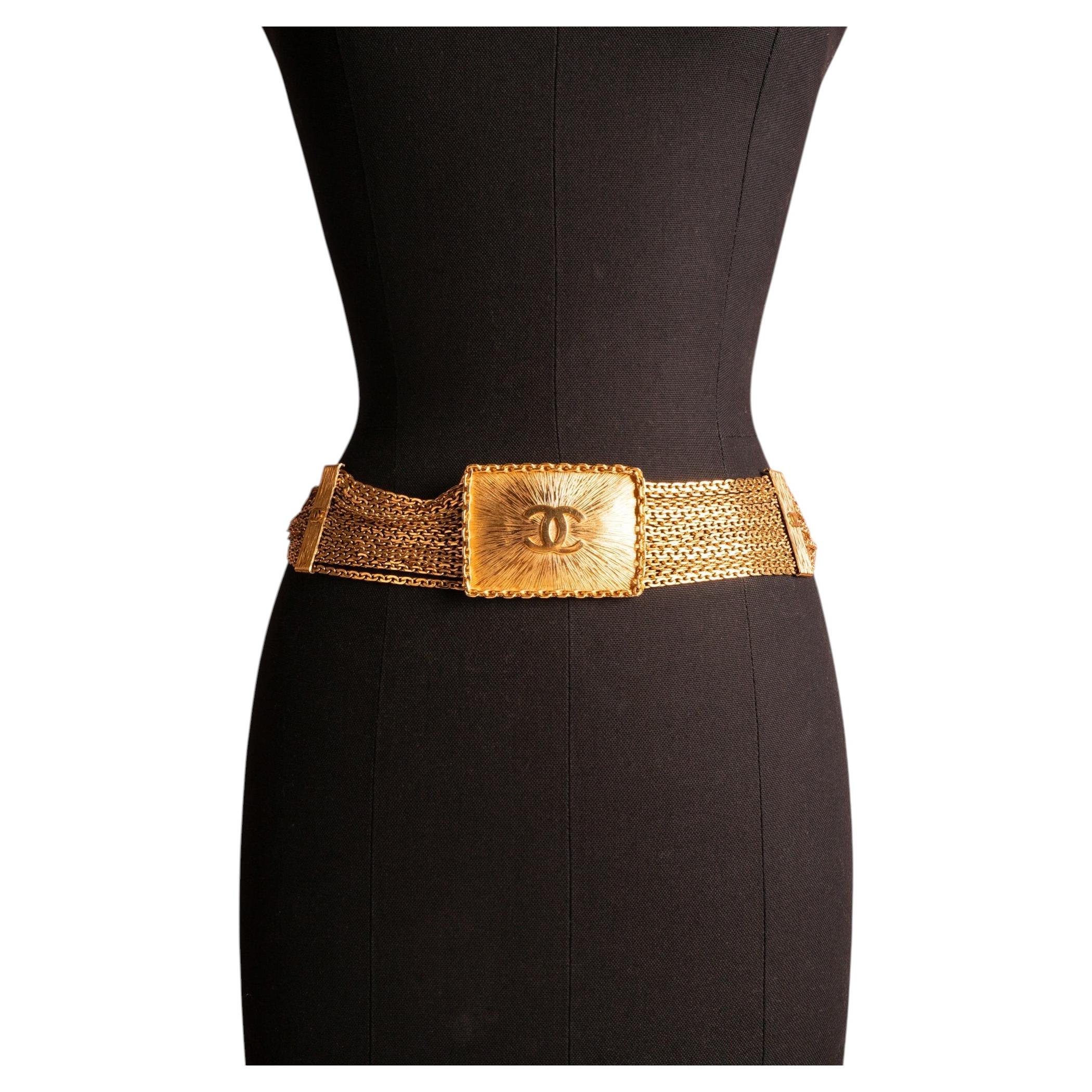Pre-owned Chanel The 1930s Meet The 1970s Belt By Karl Lagerfeld Autumn-winter 1992-1993 In Black