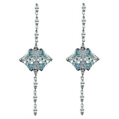 The 20ct Aquamarine Eagle Ray Earrings, 18Kt White Gold