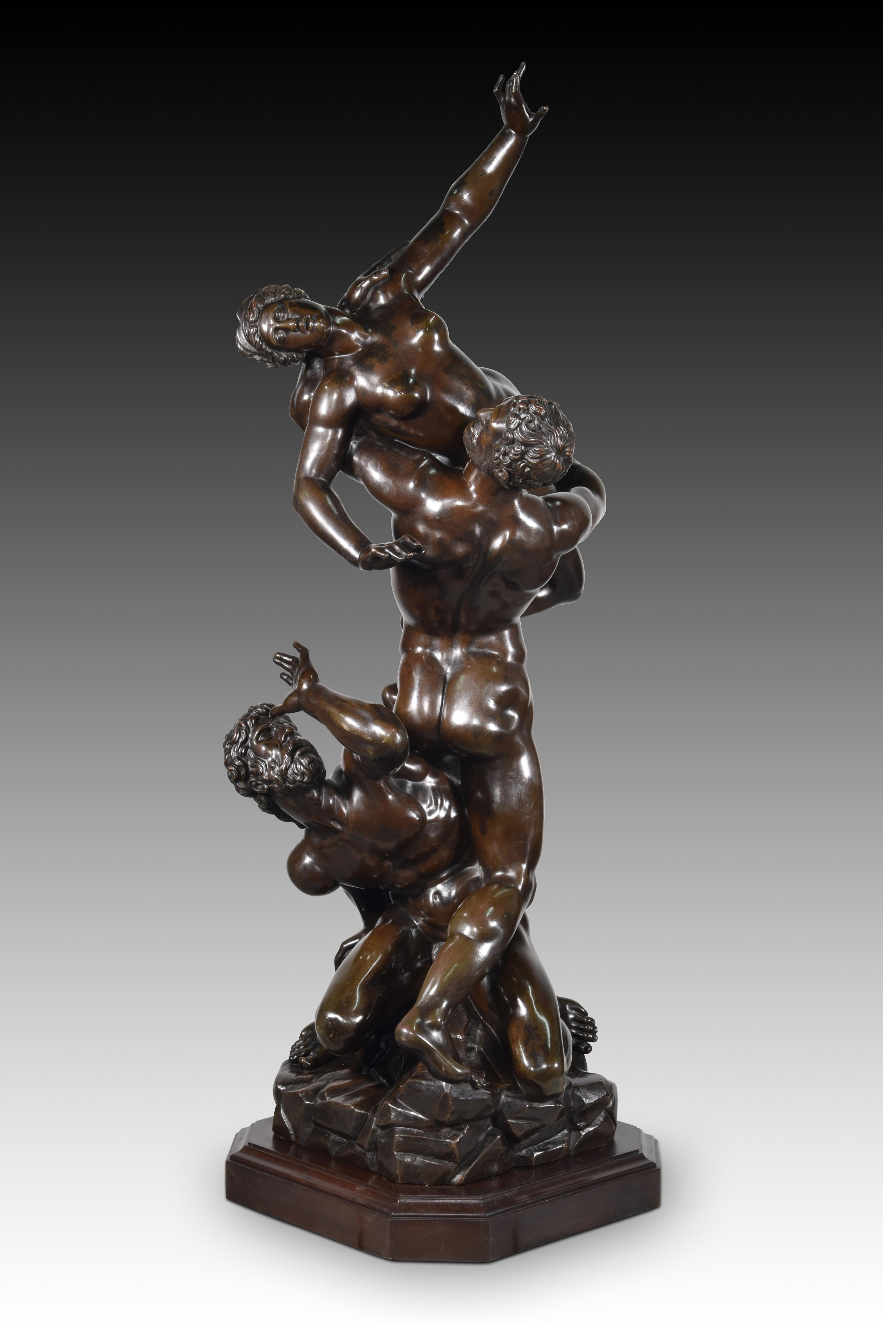 Abduction of the Sabine Woman, Bronze, 19th Century, After Giambologna For Sale 6