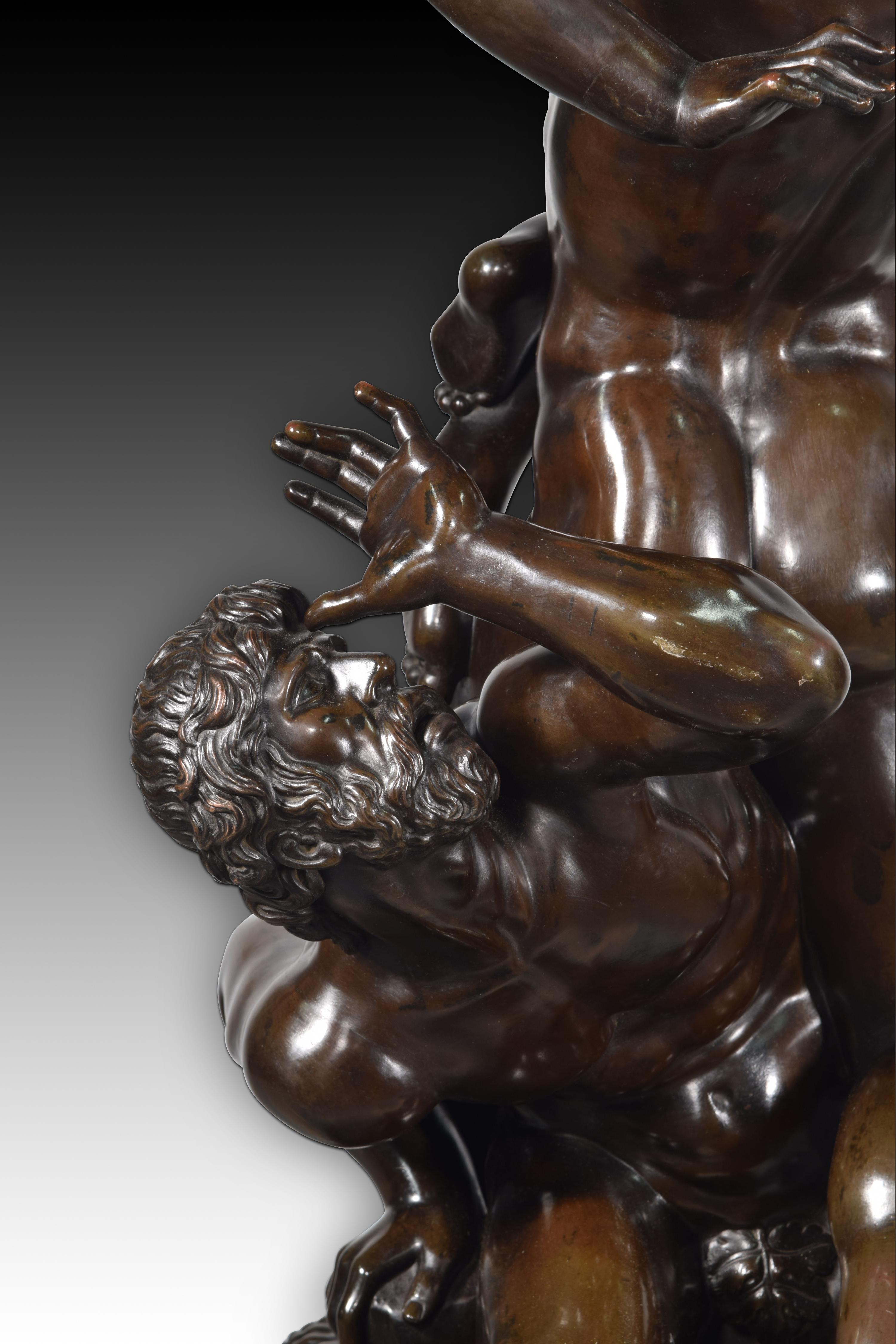 Abduction of the Sabine Woman, Bronze, 19th Century, After Giambologna For Sale 10