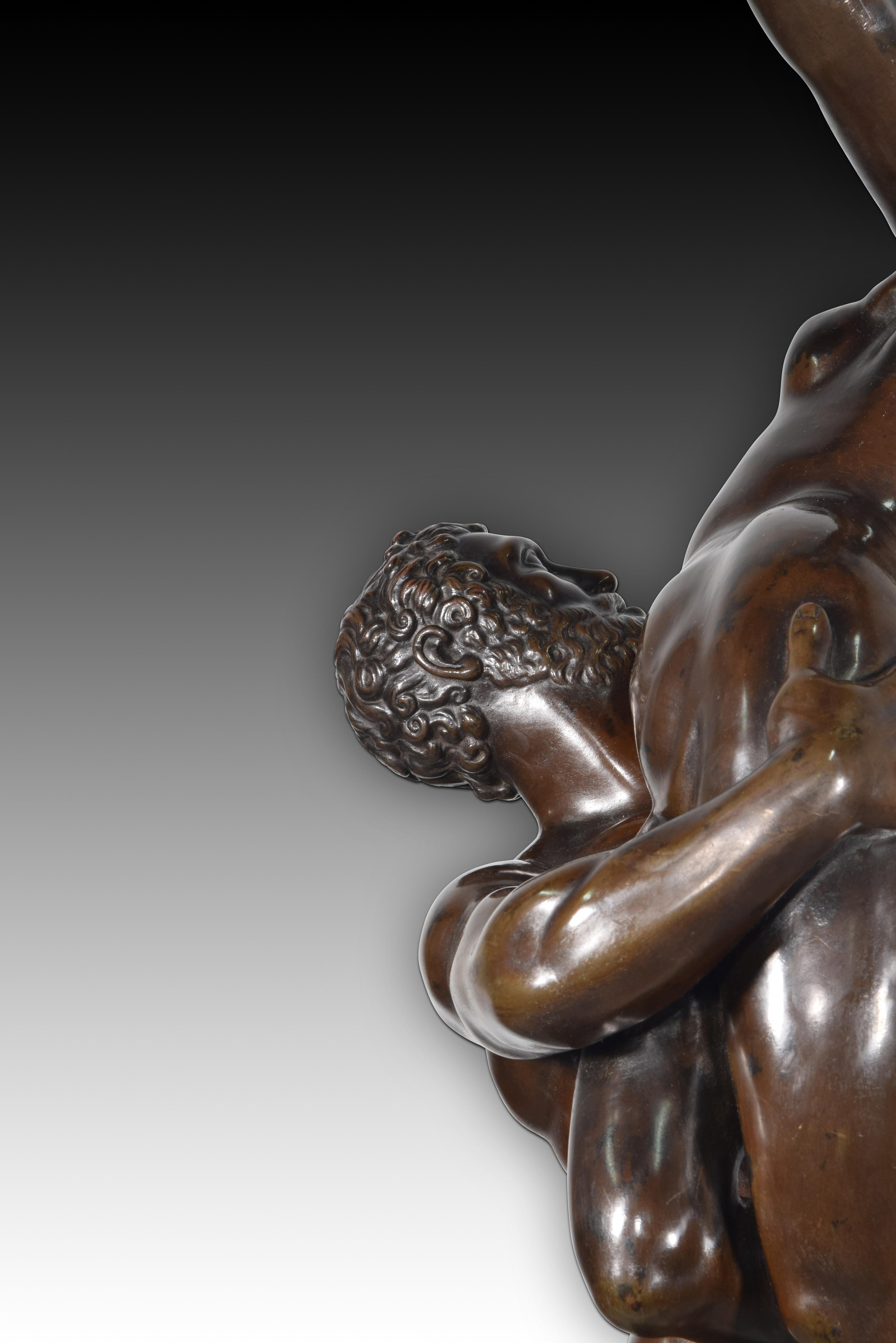 Abduction of the Sabine Woman, Bronze, 19th Century, After Giambologna For Sale 12