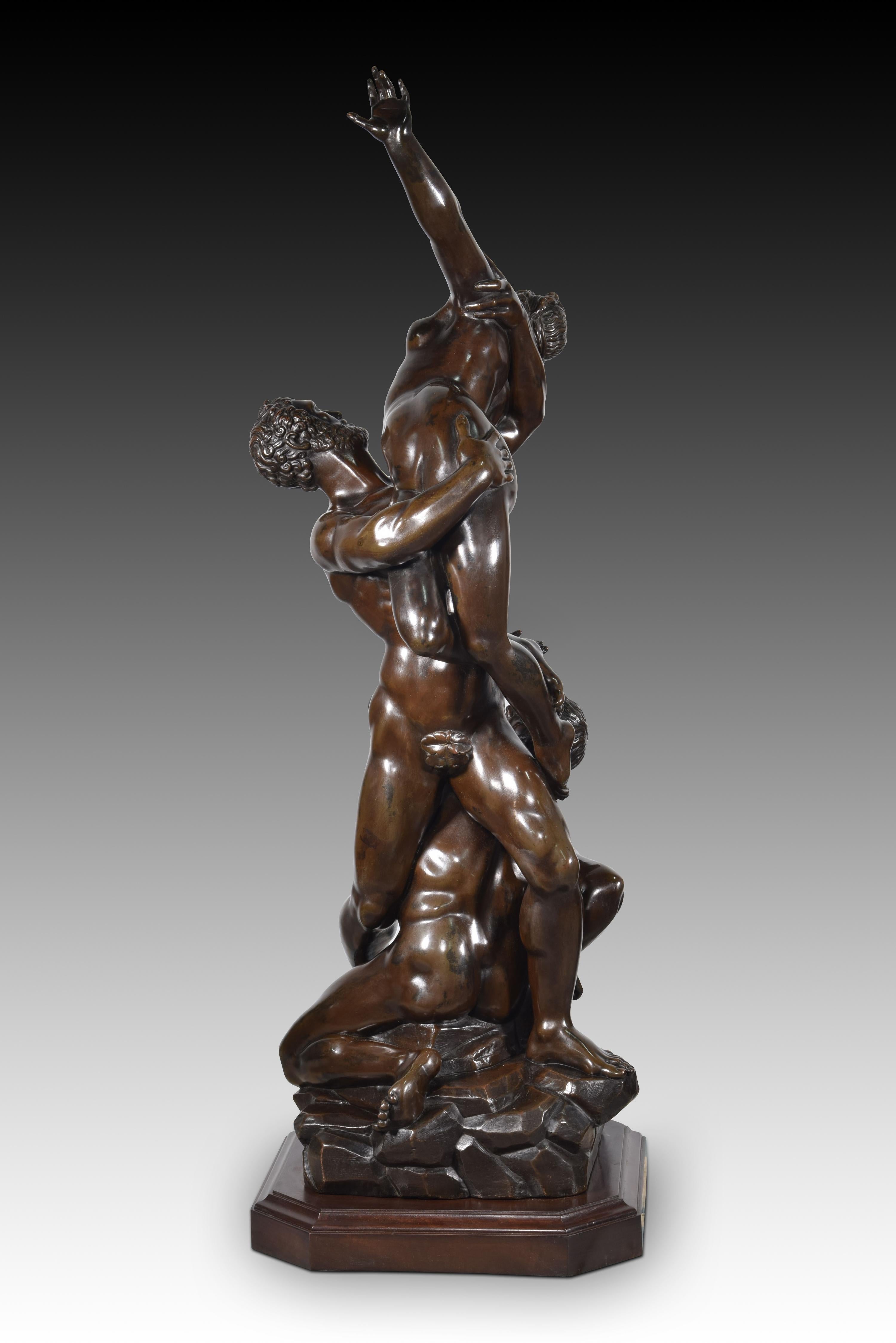 Neoclassical Revival Abduction of the Sabine Woman, Bronze, 19th Century, After Giambologna For Sale
