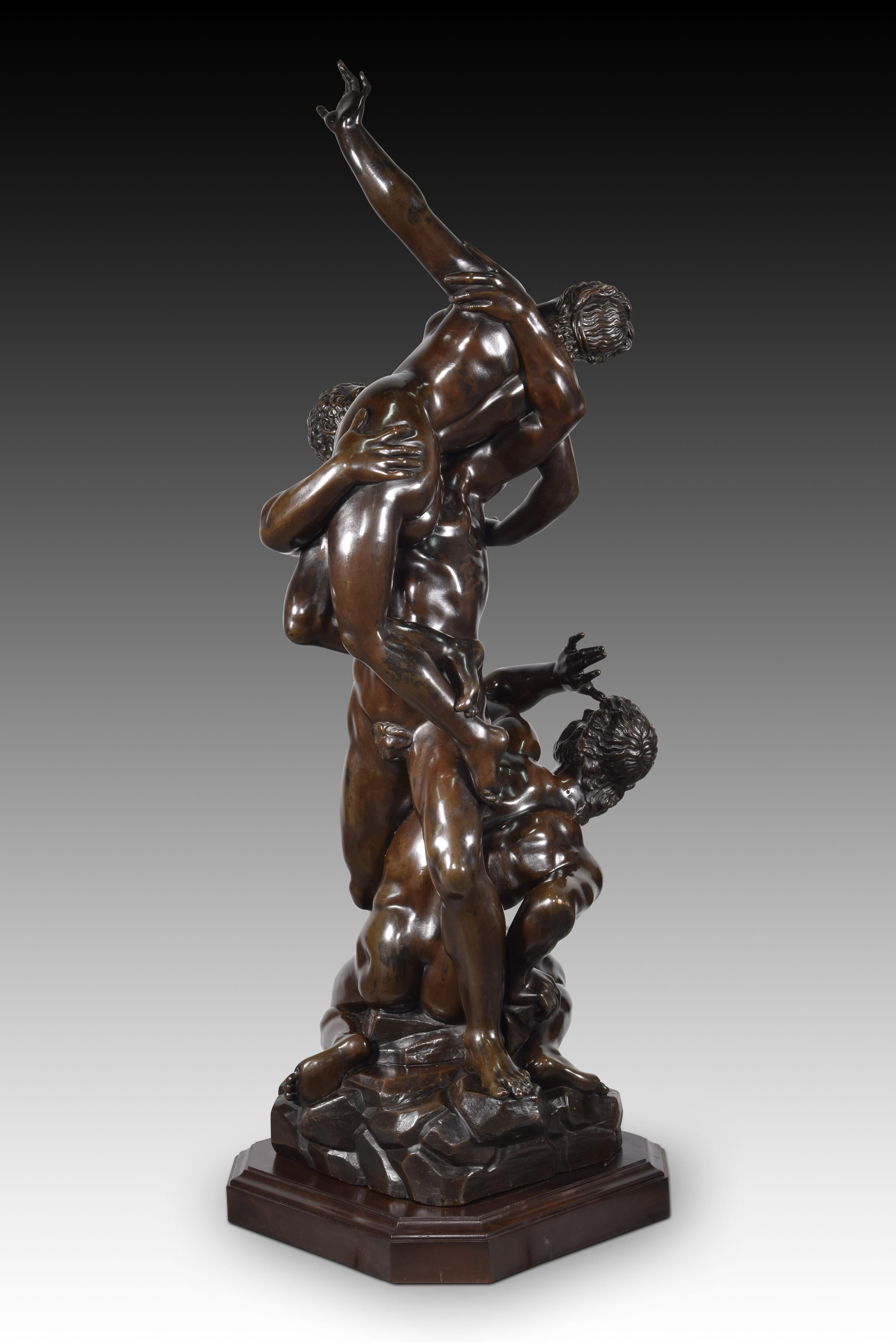 European Abduction of the Sabine Woman, Bronze, 19th Century, After Giambologna For Sale