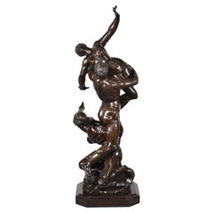 Antique Abduction of the Sabine Woman, Bronze, 19th Century, After Giambologna