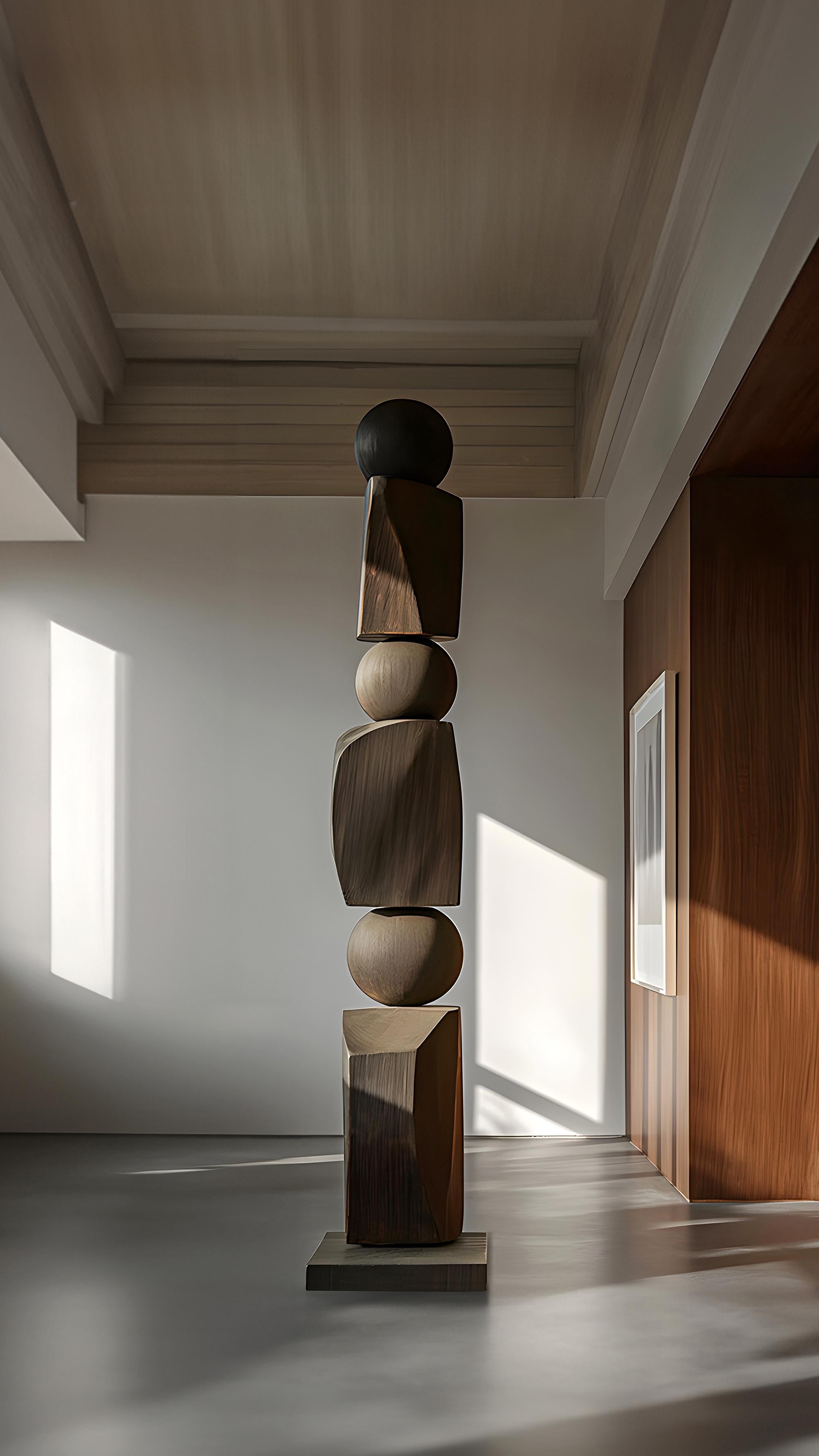 Contemporary The Abstract Elegance of Burned Oak, Dark and Sleek, by Escalona, Still Stand 98 For Sale