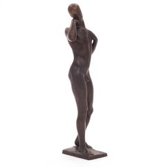 "The Abyssinian" Bronze Sculpture by Johannes Bjerg, Signed + Dated 1913, Unique