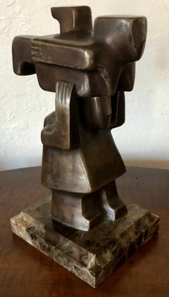 "The Acrobats" Bronze Sculpture by Fedor Krushelnitsky