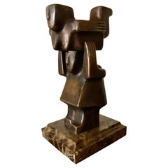 "The Acrobats" Bronze Sculpture by Fedor Krushelnitsky