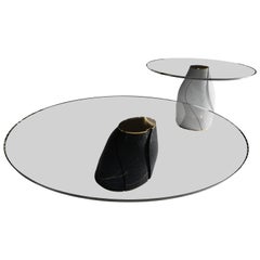"The Diamond Addiction", set di tavolini da caffè ft. Marmo, vetro e ottone