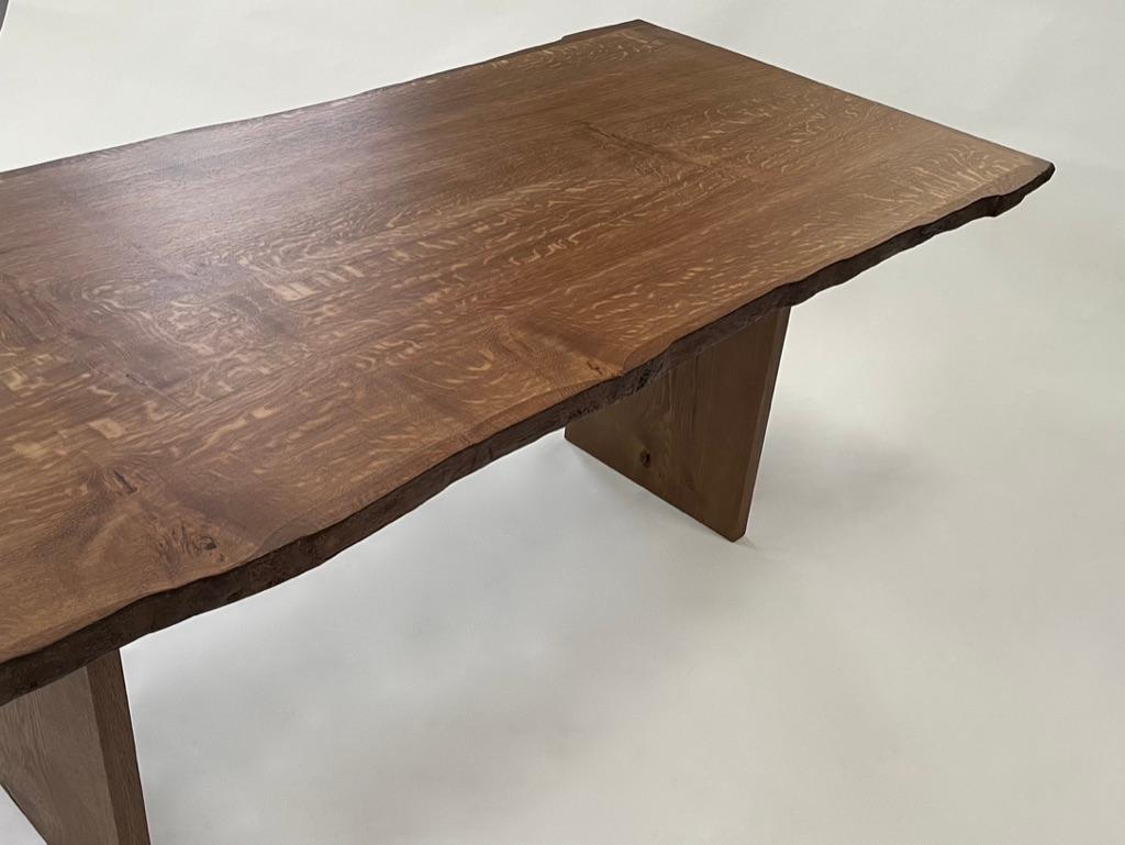 'Additions' Live Edge Table in book-matched solid English Oak. In New Condition For Sale In London, GB
