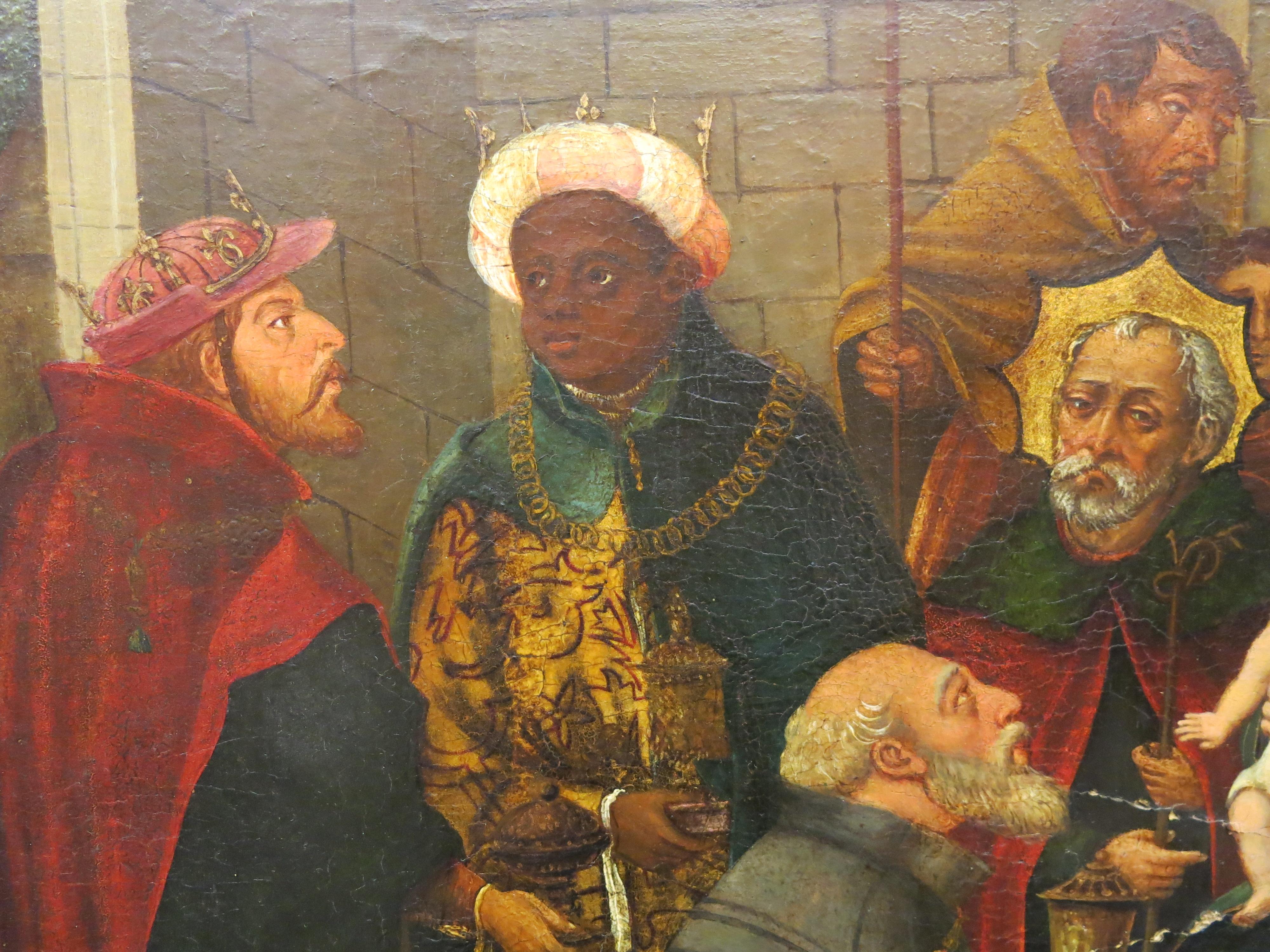 Spanish Adoration of the Magi, Catalan Baroque, S.XVI Dated 1527, Oil on Wood For Sale
