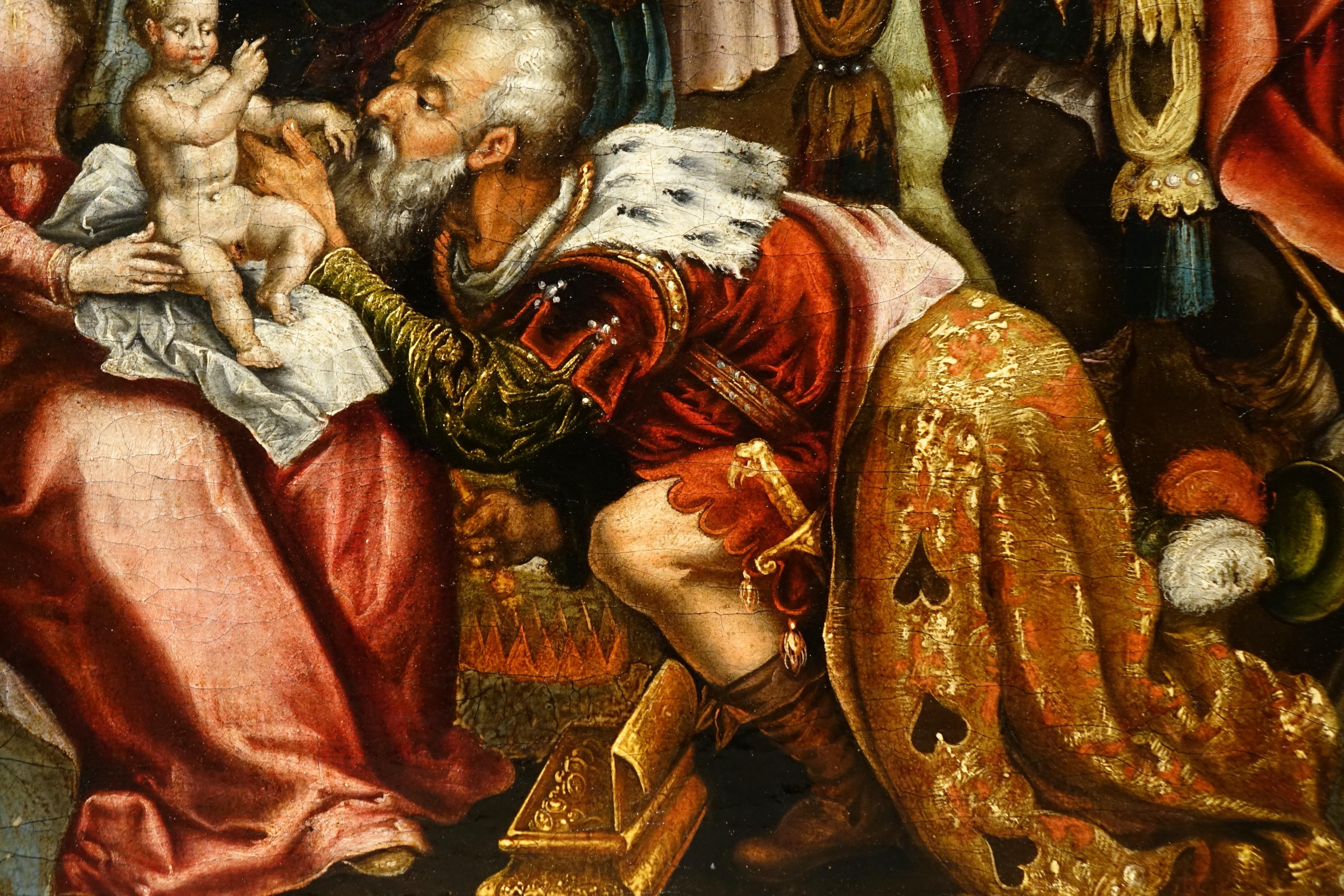 « The Adoration of the Magi », école de Frans I FRANCKEN (1542-1616) en vente 3