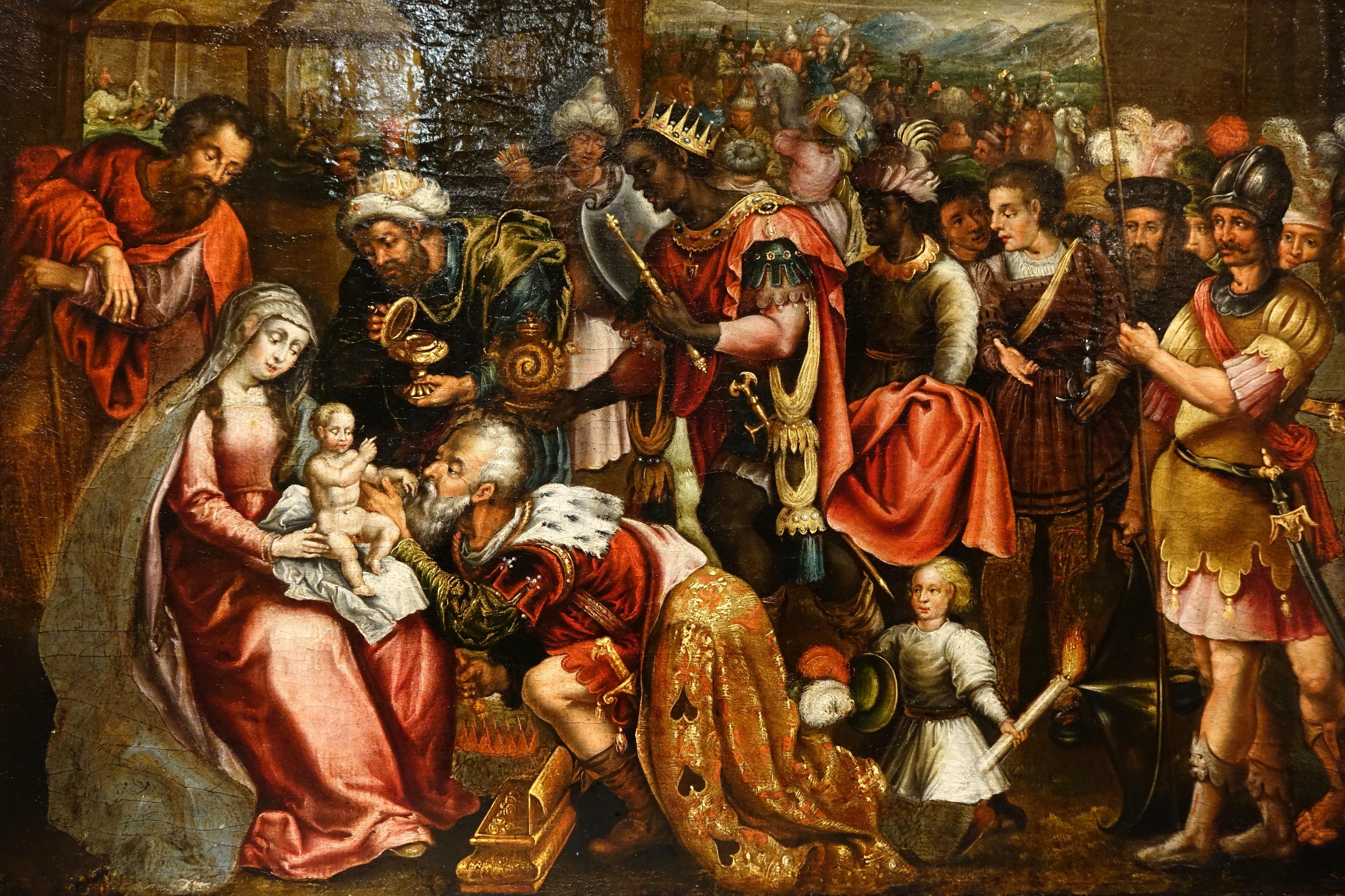 Renaissance Adoration des mages, école de Frans I Francken en vente