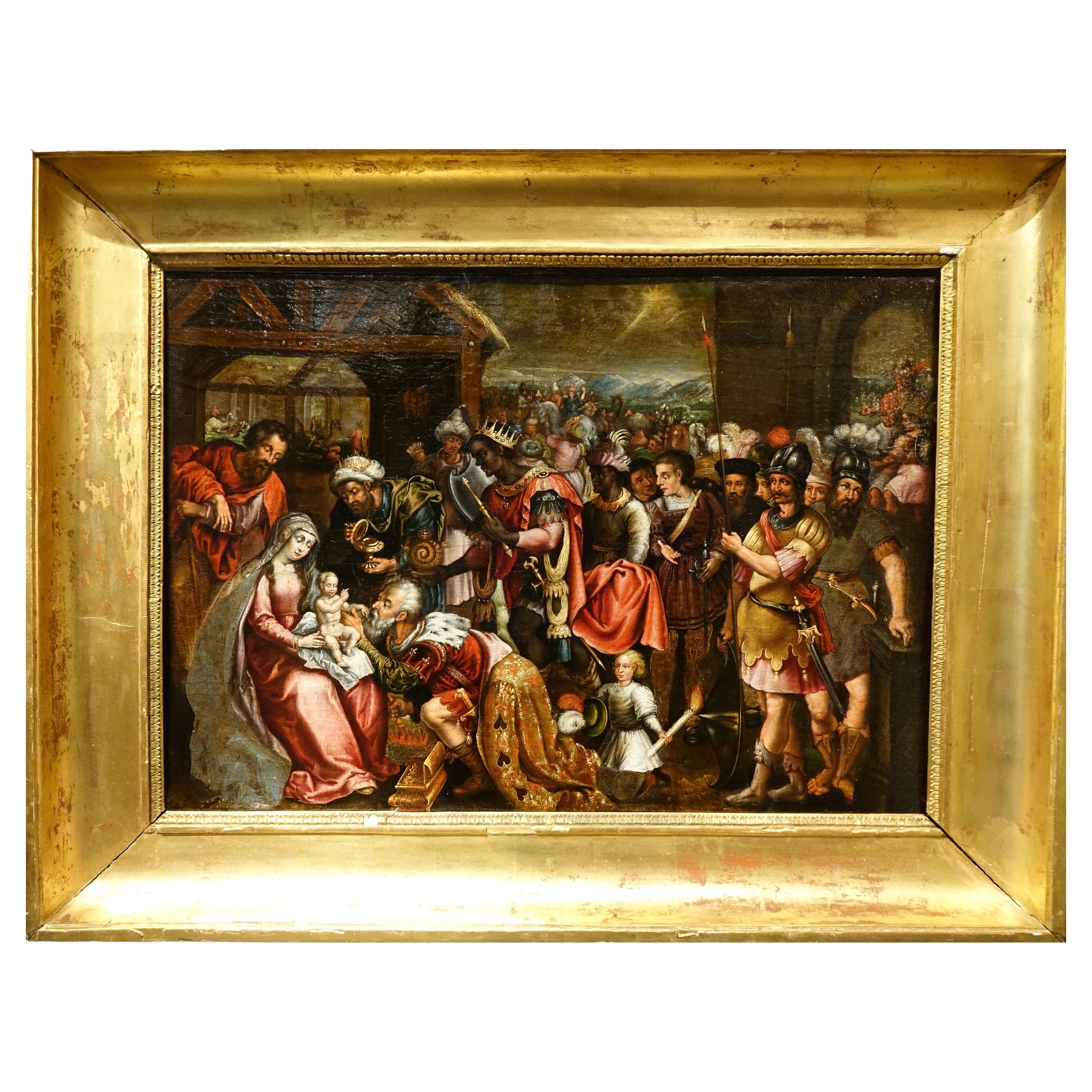 Adoration of the Magi, School of Frans I Francken For Sale