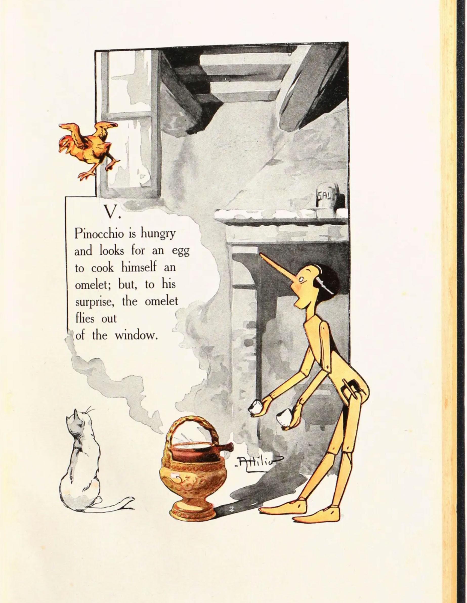 The Adventures of Pinocchio, FIRST AMERICAN EDITION, illustrated by A. Mussino In Good Condition For Sale In Middletown, NY