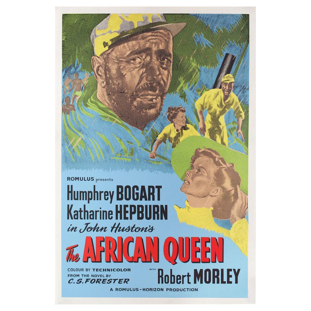 "The African Queen" R1950s British One Sheet Film Poster