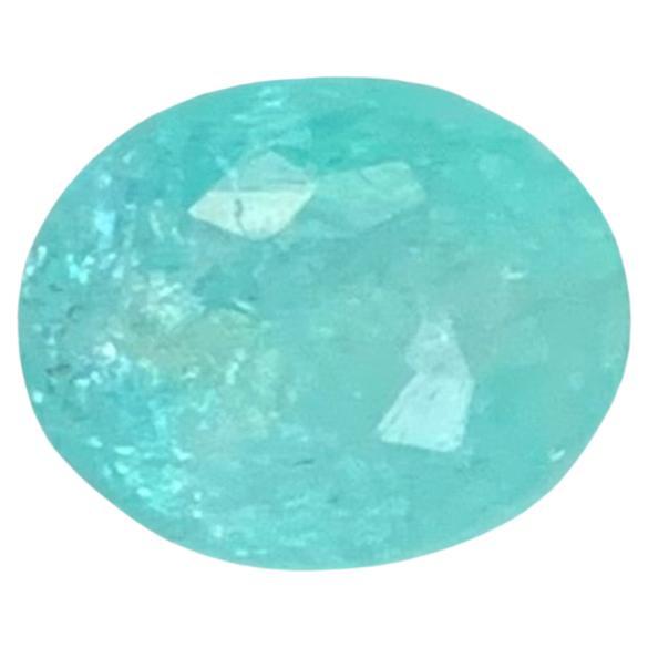 Gemma di forma ovale di tormalina Paraiba sciolta naturale certificata AIG da 0,98 carati