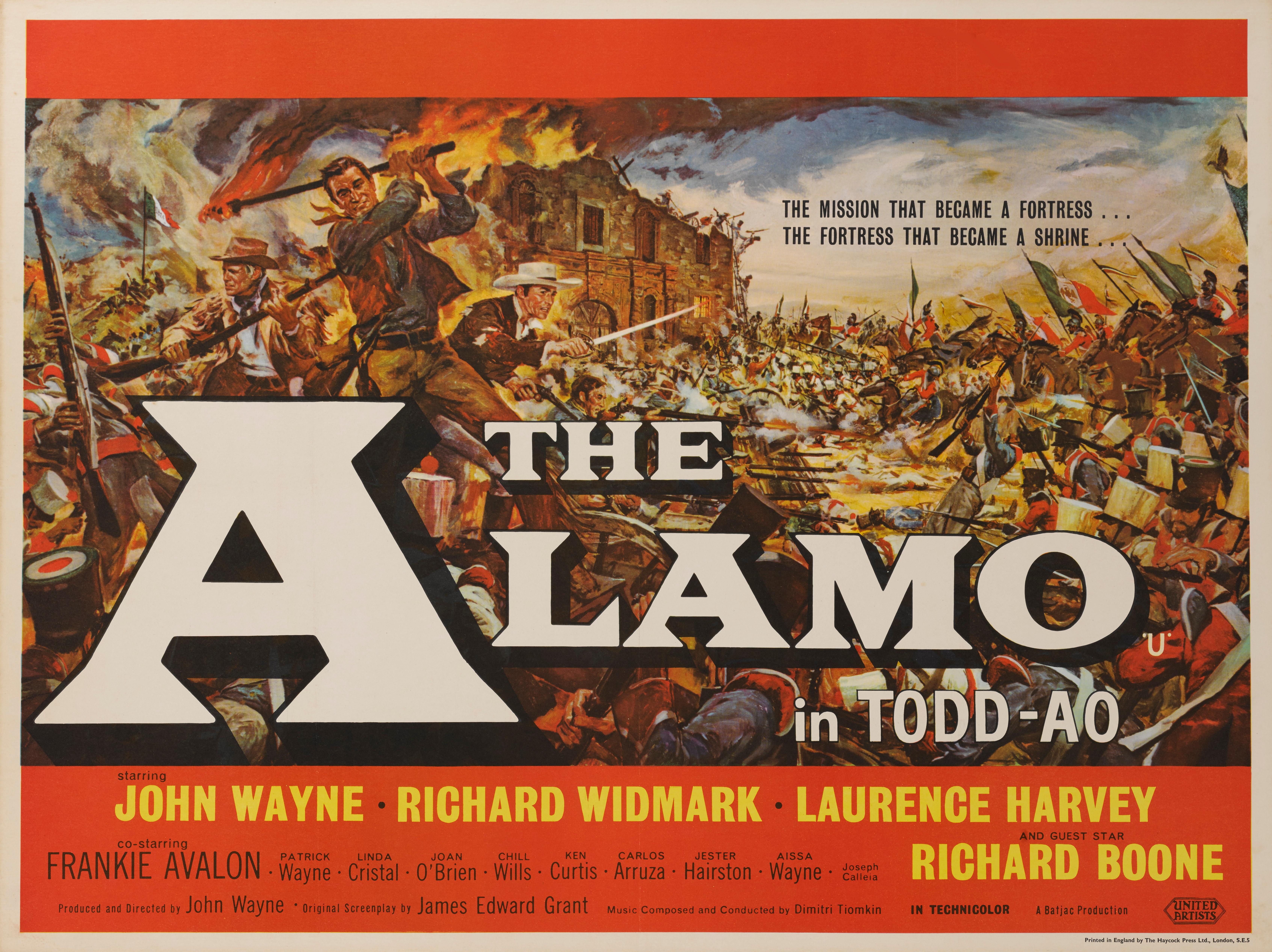 Original British film poster for the 1960 Western The Alamo.
The film was directed John Wayne and starred John Wayne, Richard Widmark, Laurence Harvey. This poster is conservation line backed and would be shipped rolled in a strong tube.