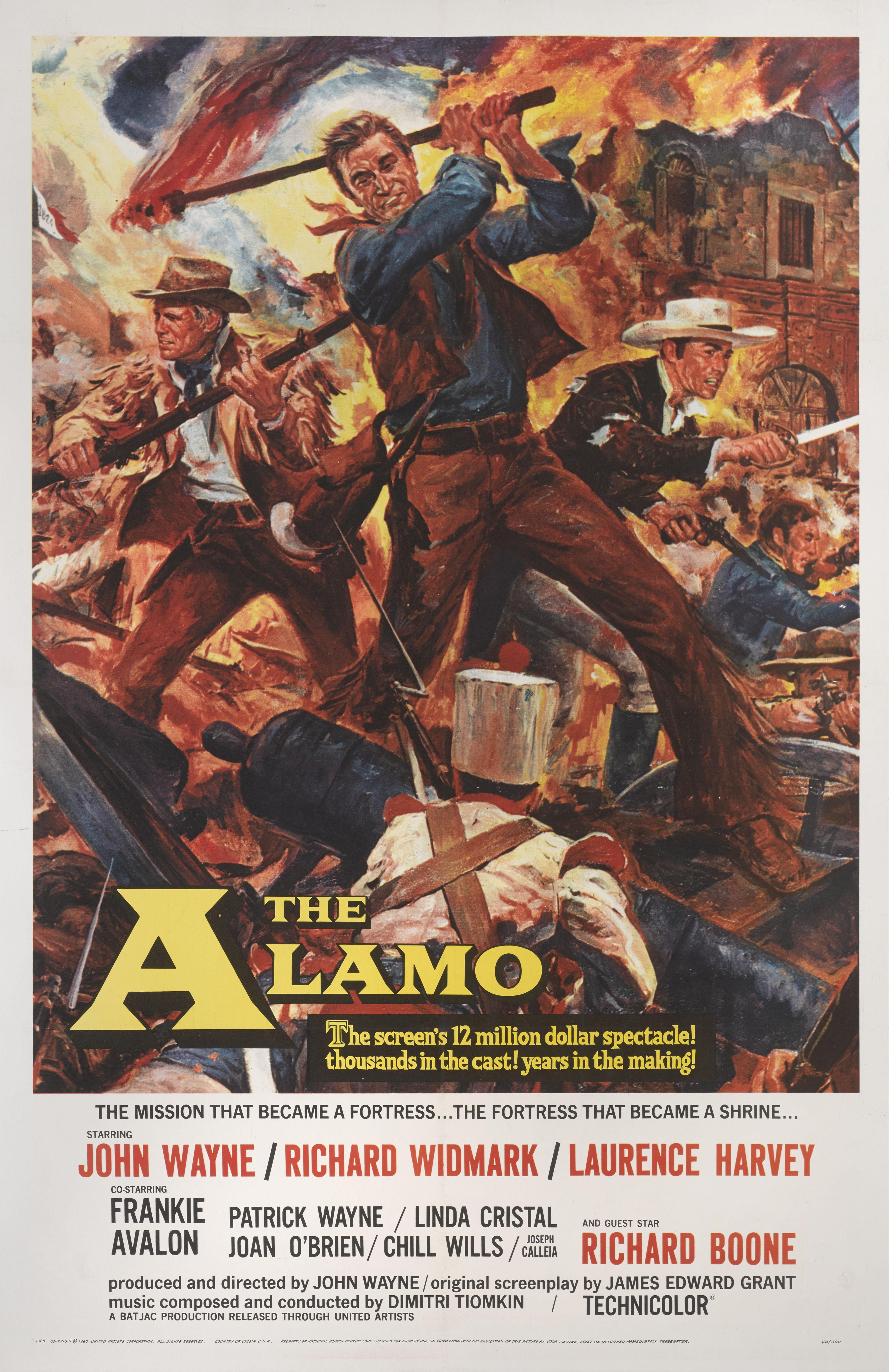 Original US-Filmplakat für den Film 1960  Drama, Abenteuerfilm. John Wayne führte bei diesem Film Regie und spielte die Hauptrolle.
Das Kunstwerk auf diesem Poster stammt von dem amerikanischen Realisten Reynold Brown (1917-1991).
Dieses Plakat ist
