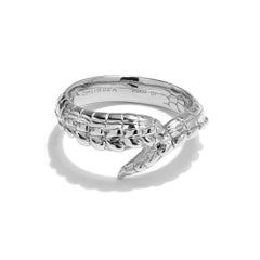 The Albino Crocodile Tail Ring in Platinum