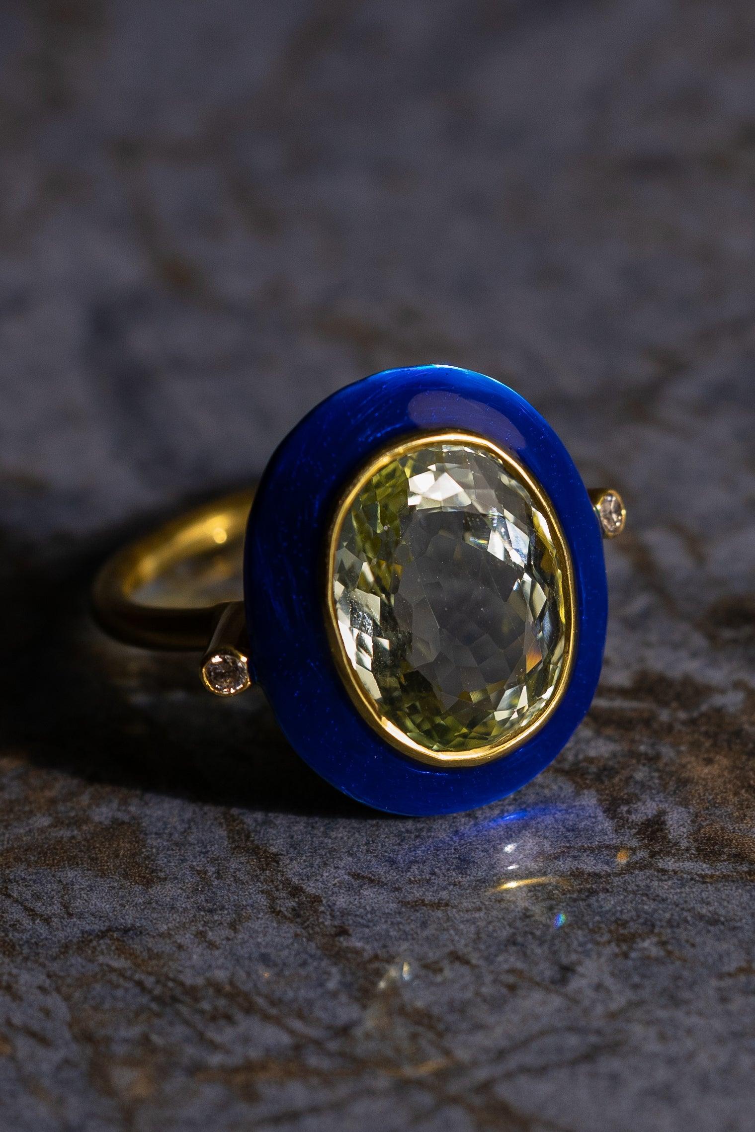 Anglo-Indian All Knowing Aquamarine Ring For Sale