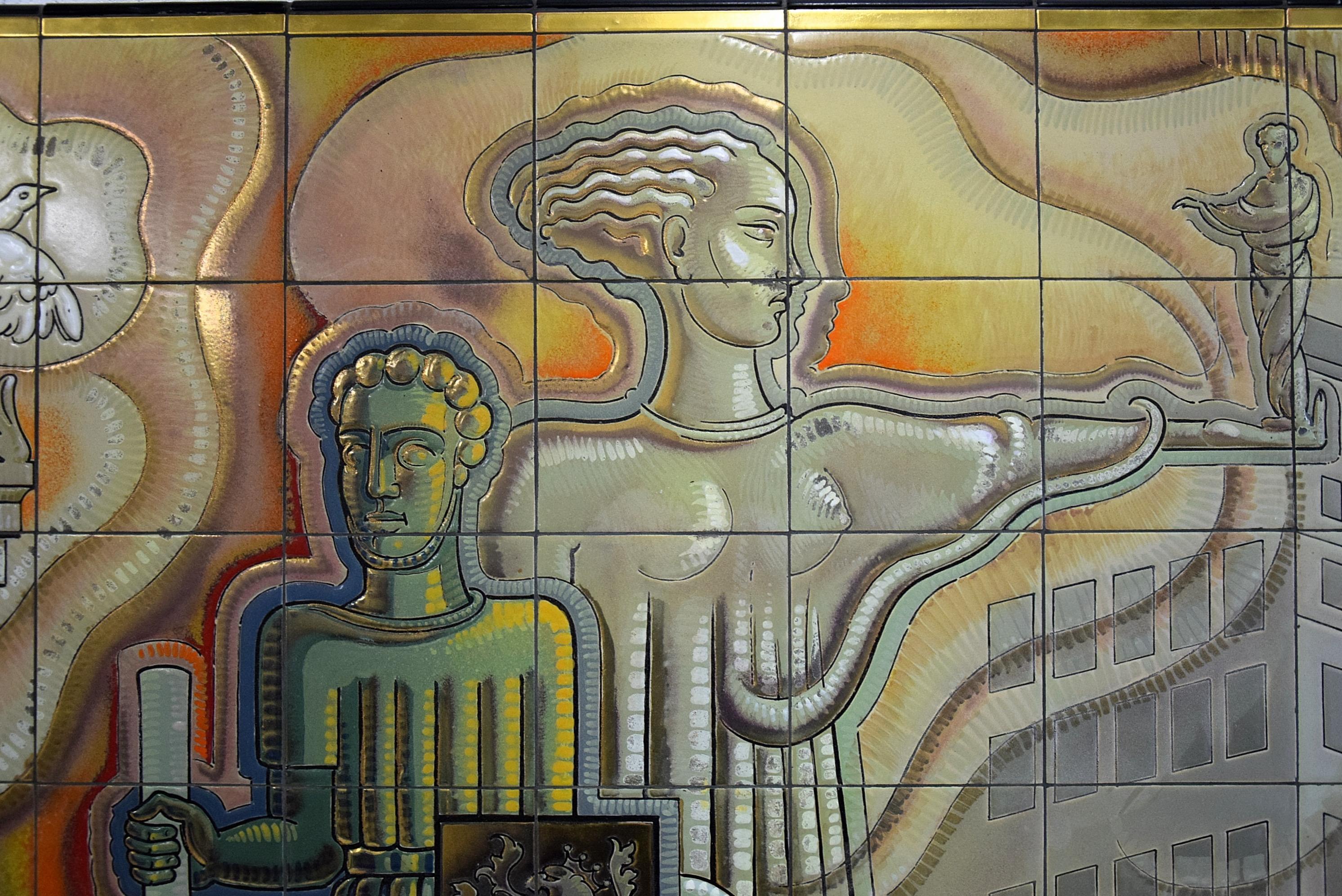The Allegorical Representation of Architecture and Sculptural Art 1948 Bon état - En vente à Weesp, NL