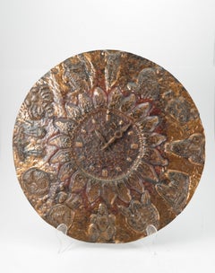 "The Allegory of Time" Copper Wall Decoration with Horoscopic Signs, 1970s