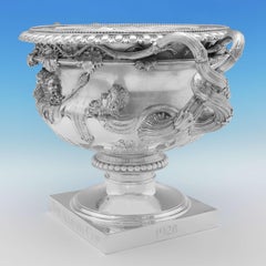 la "Coupe Allenby":: un vase Warwick monumental en argent sterling par Barnards:: 1906