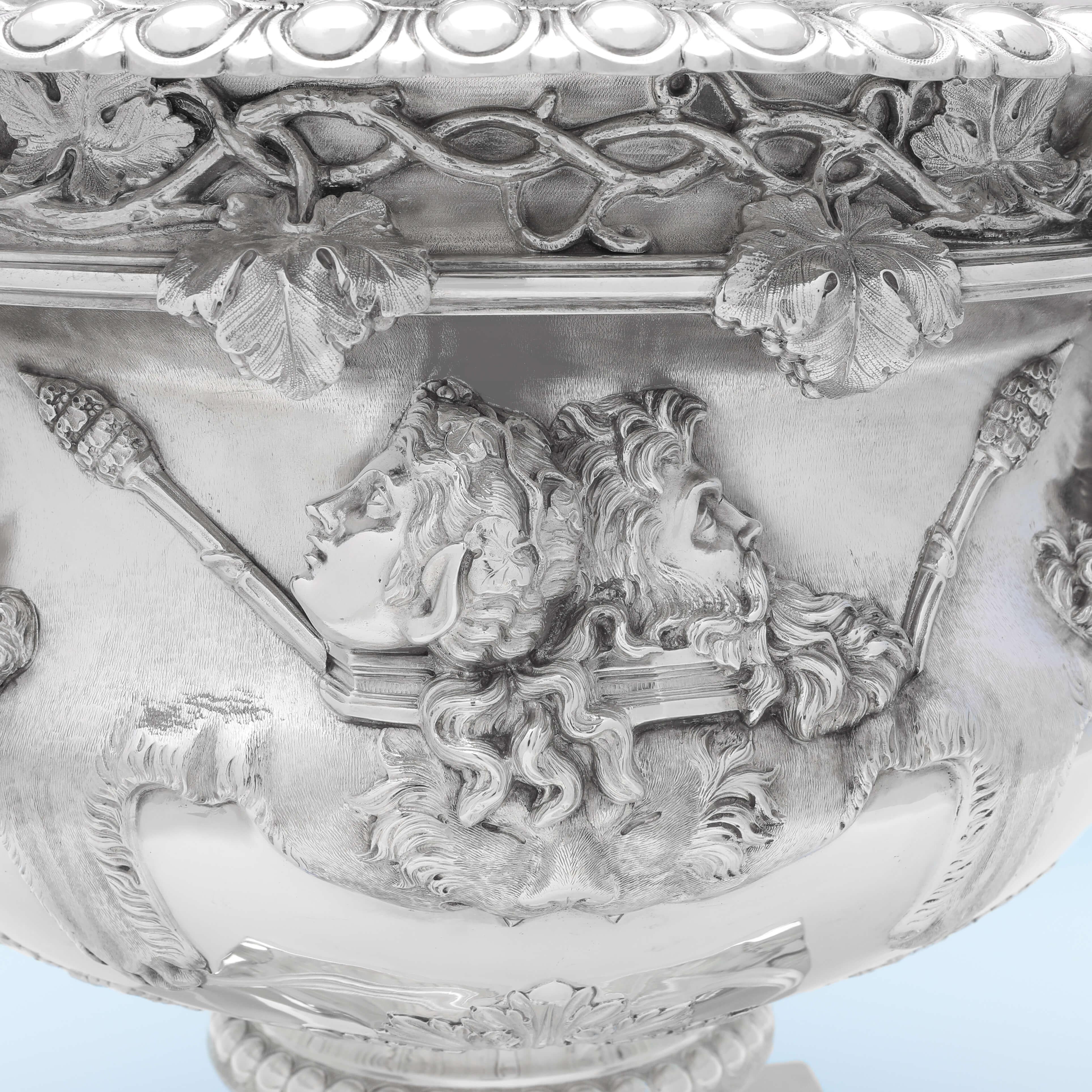 Neoclassical 'The Allenby Cup' a Monumental Sterling Silver Warwick Vase by Barnards, 1906
