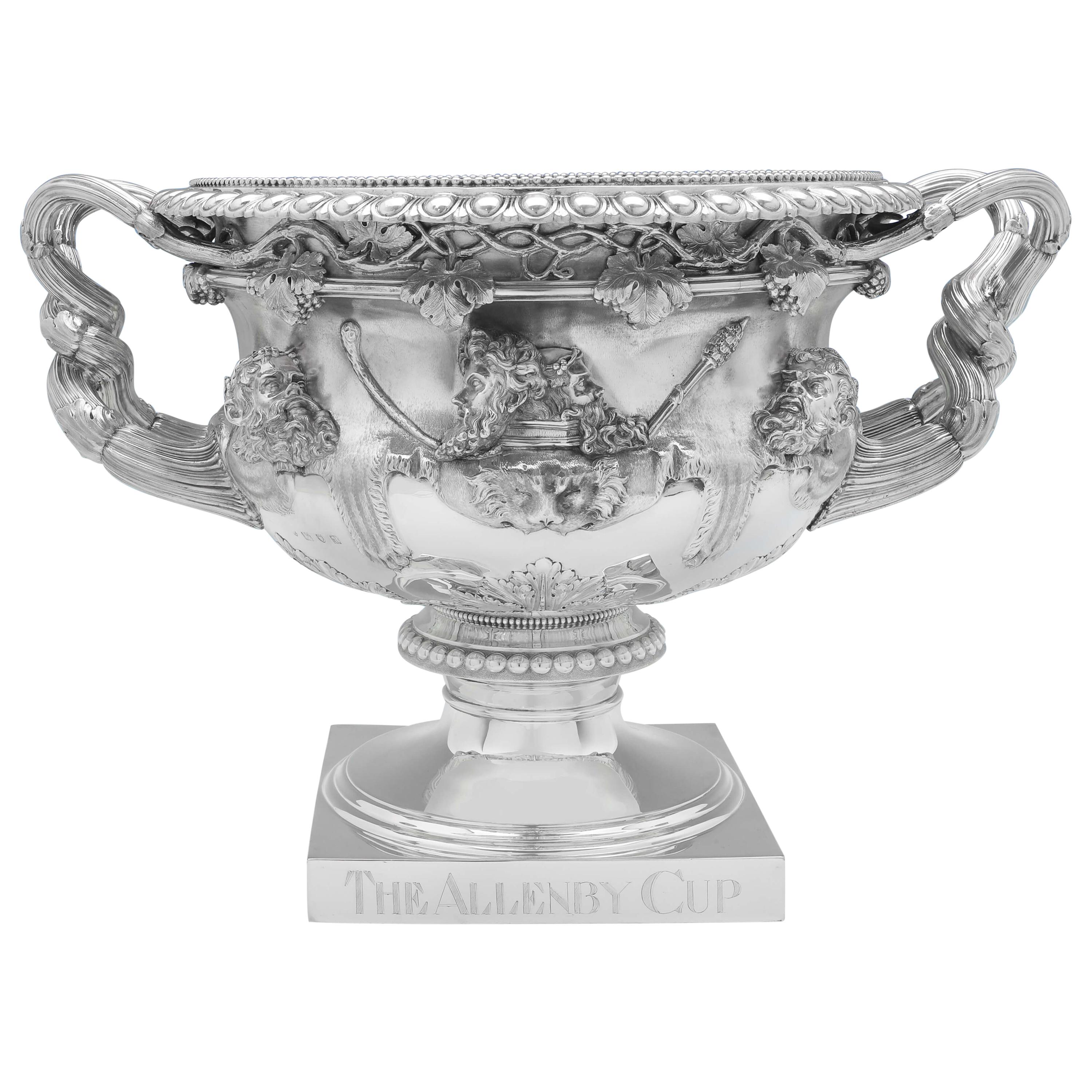 'The Allenby Cup' a Monumental Sterling Silver Warwick Vase by Barnards, 1906